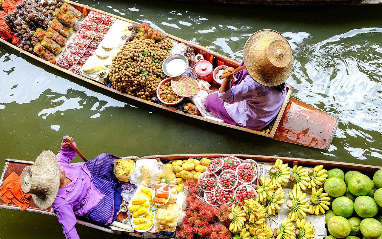 Floating temples in Thailand