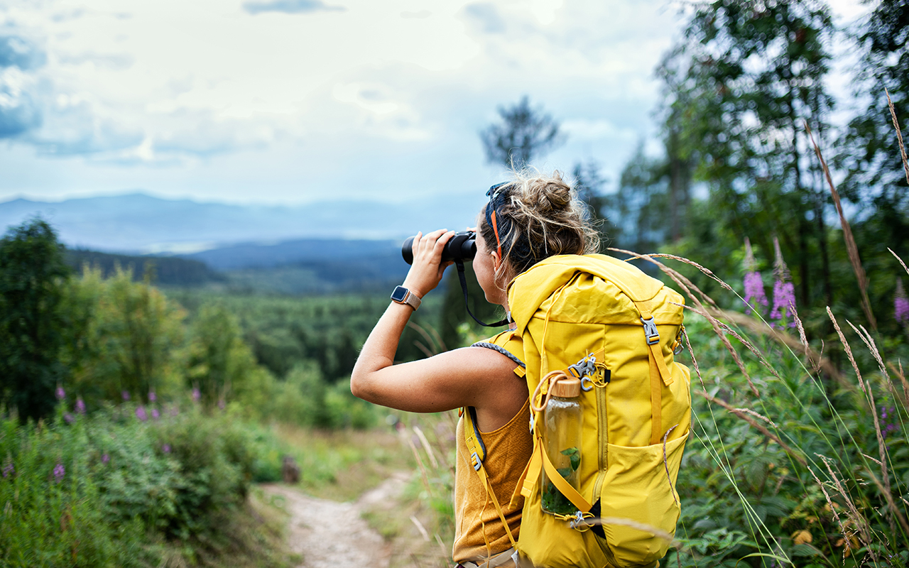 Woman on a hike
