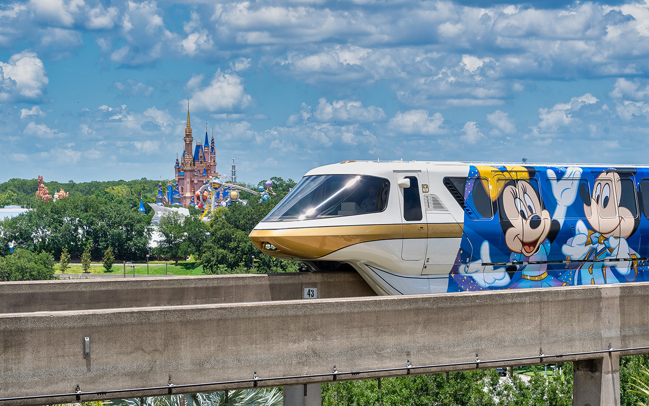 Monorail at Disney park