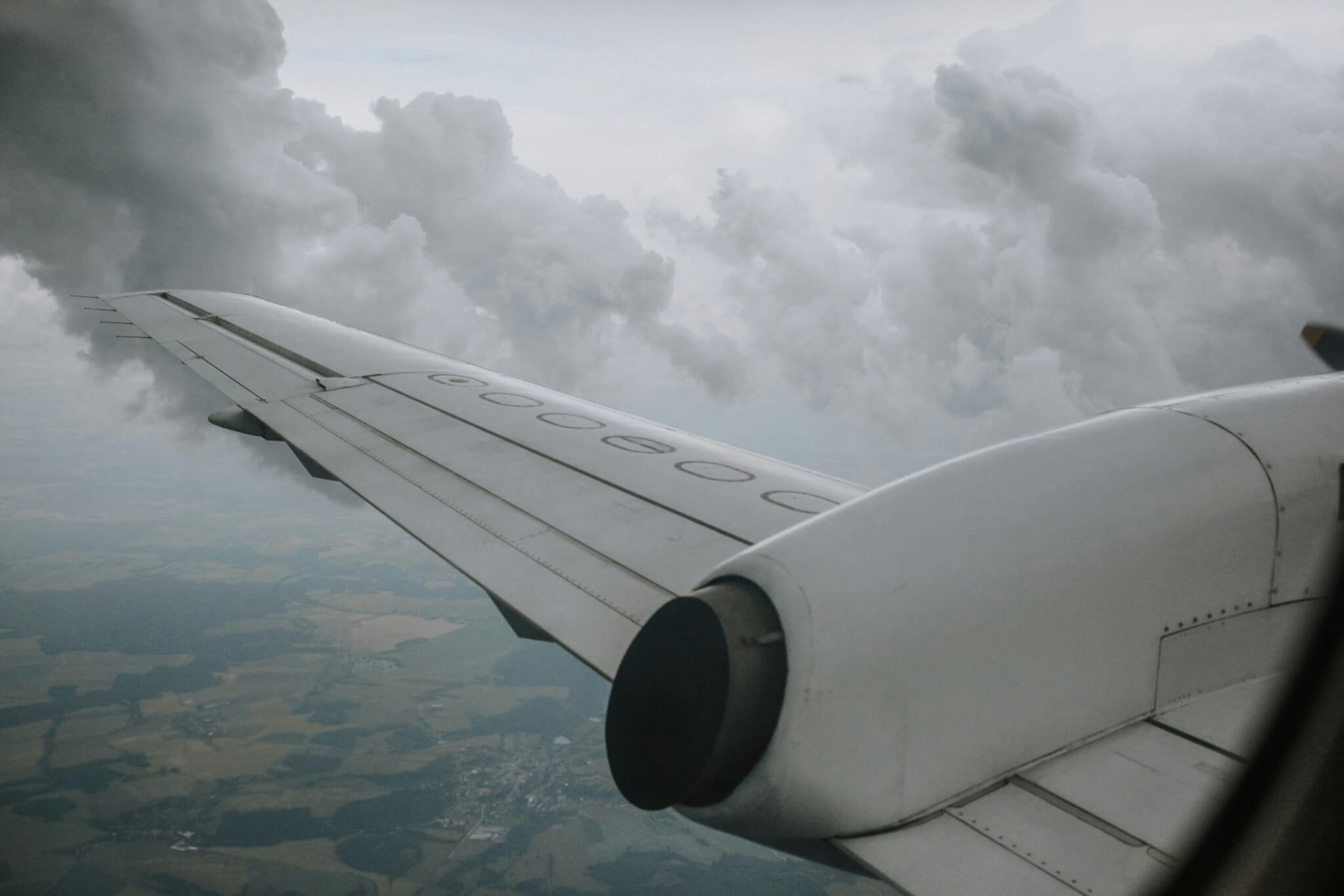Plane in clouds