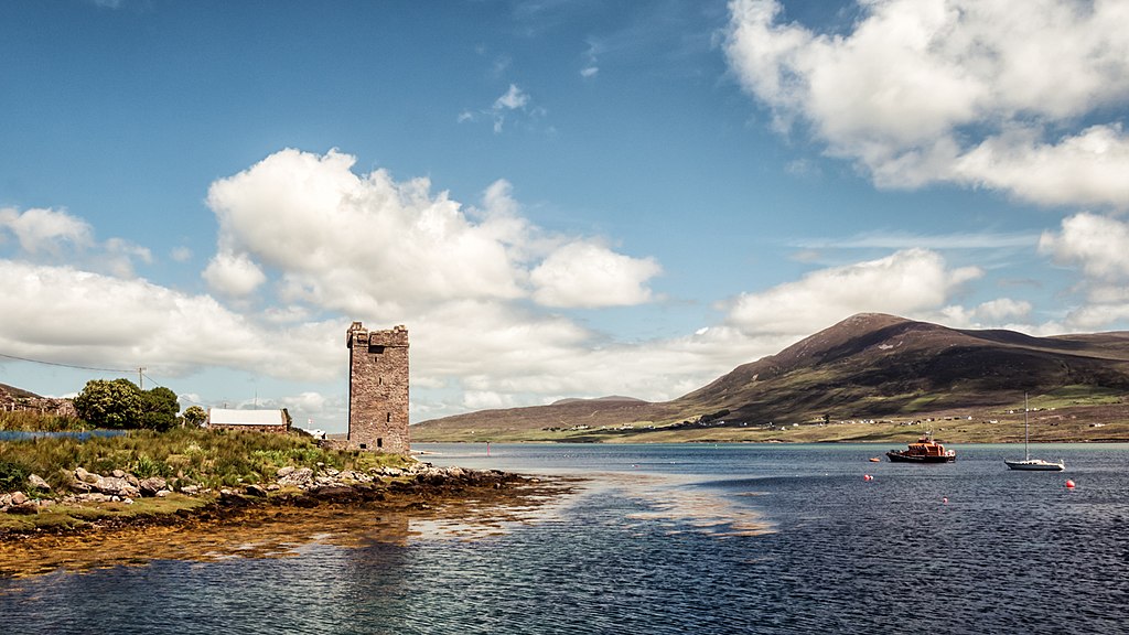 County Mayo, Carrickkildavnet Castle.