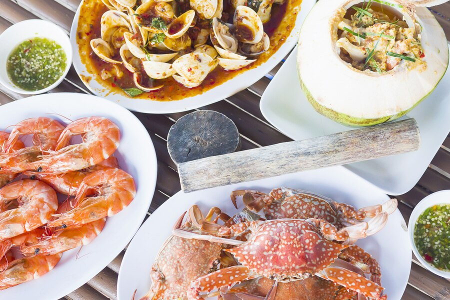 Fresh Seafood dishes
