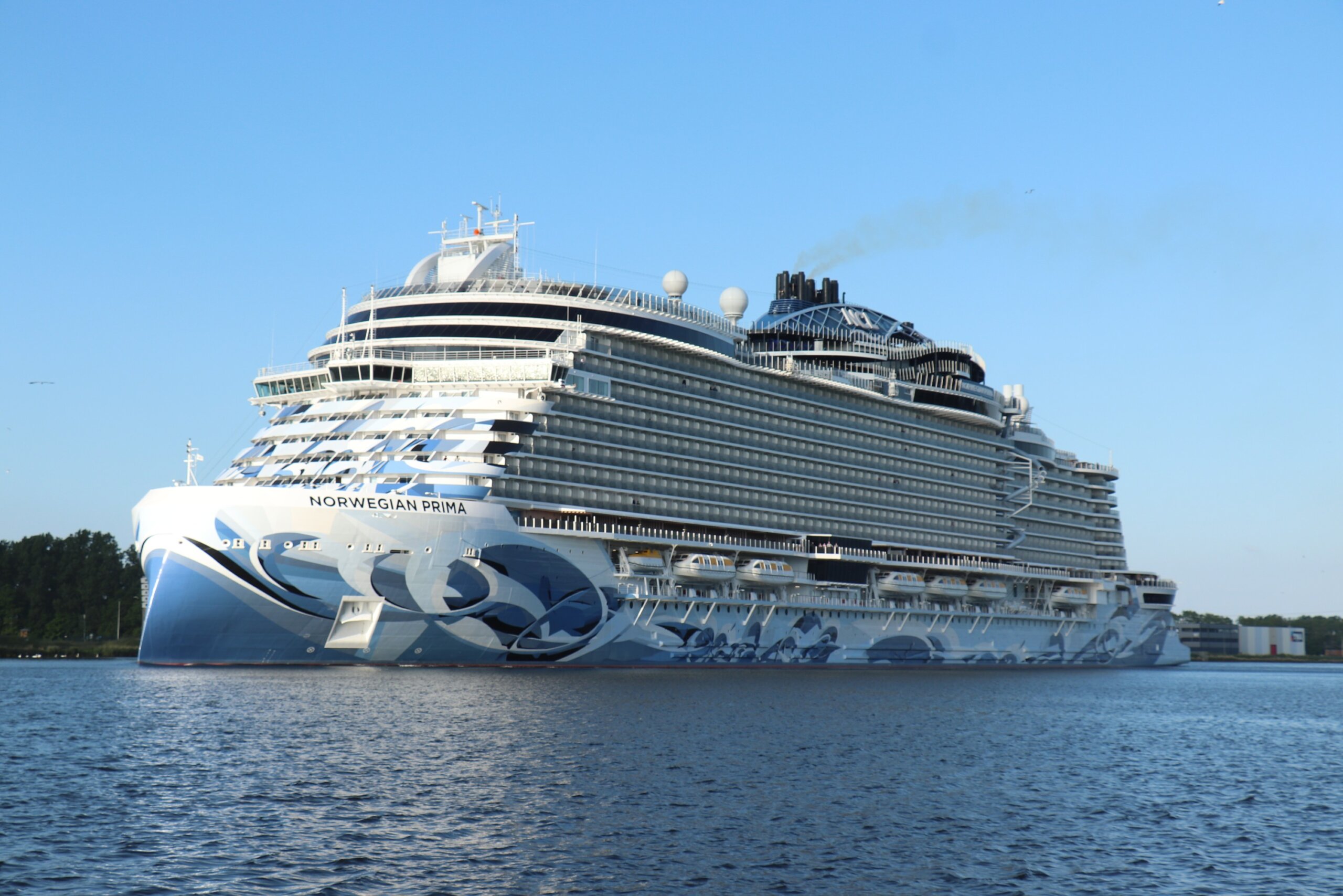 Velsen, the Netherlands - June 2nd, 2023: Norwegian Prima Cruise Ship