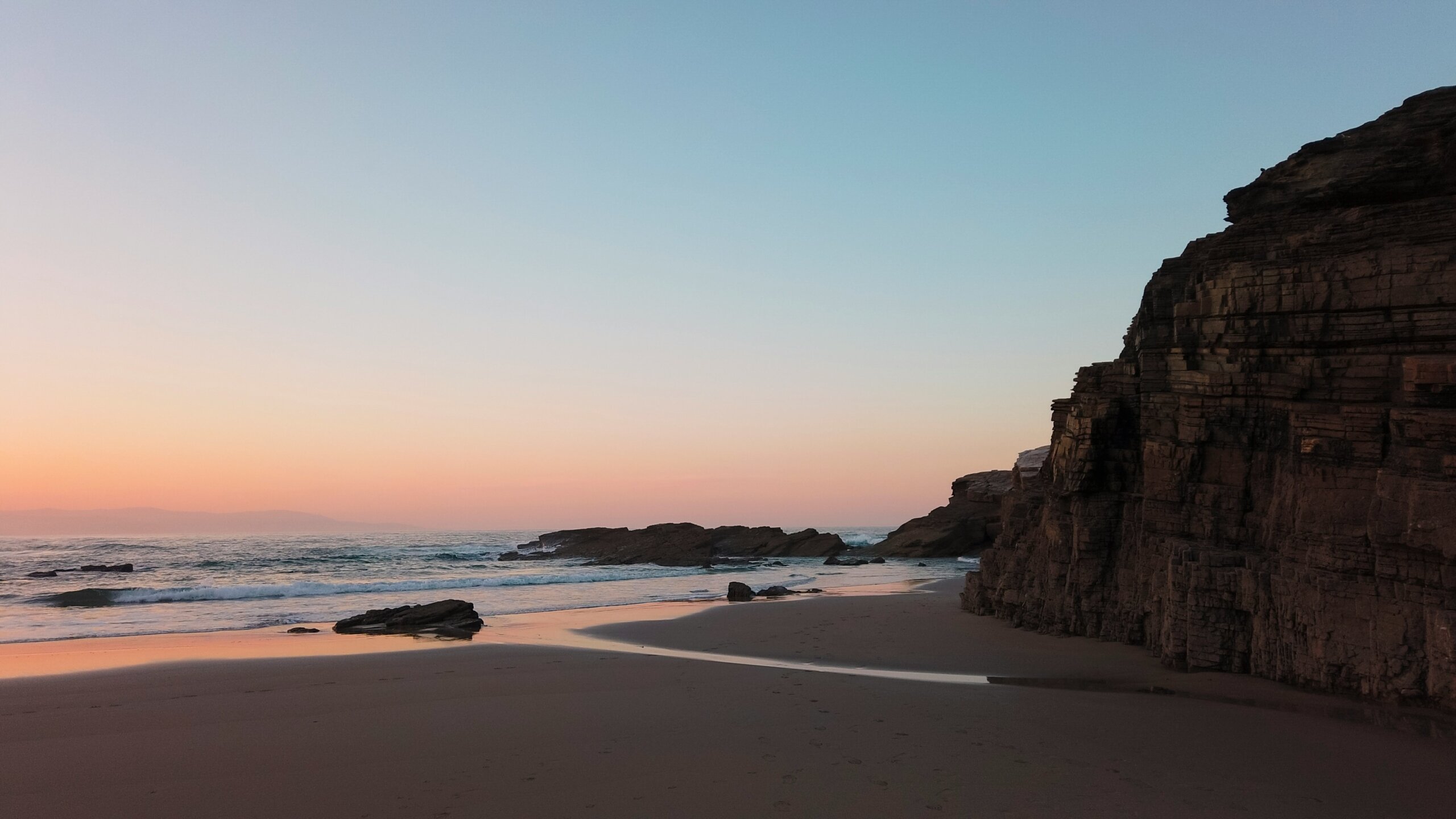 beach in ribadeo, galicia, spain