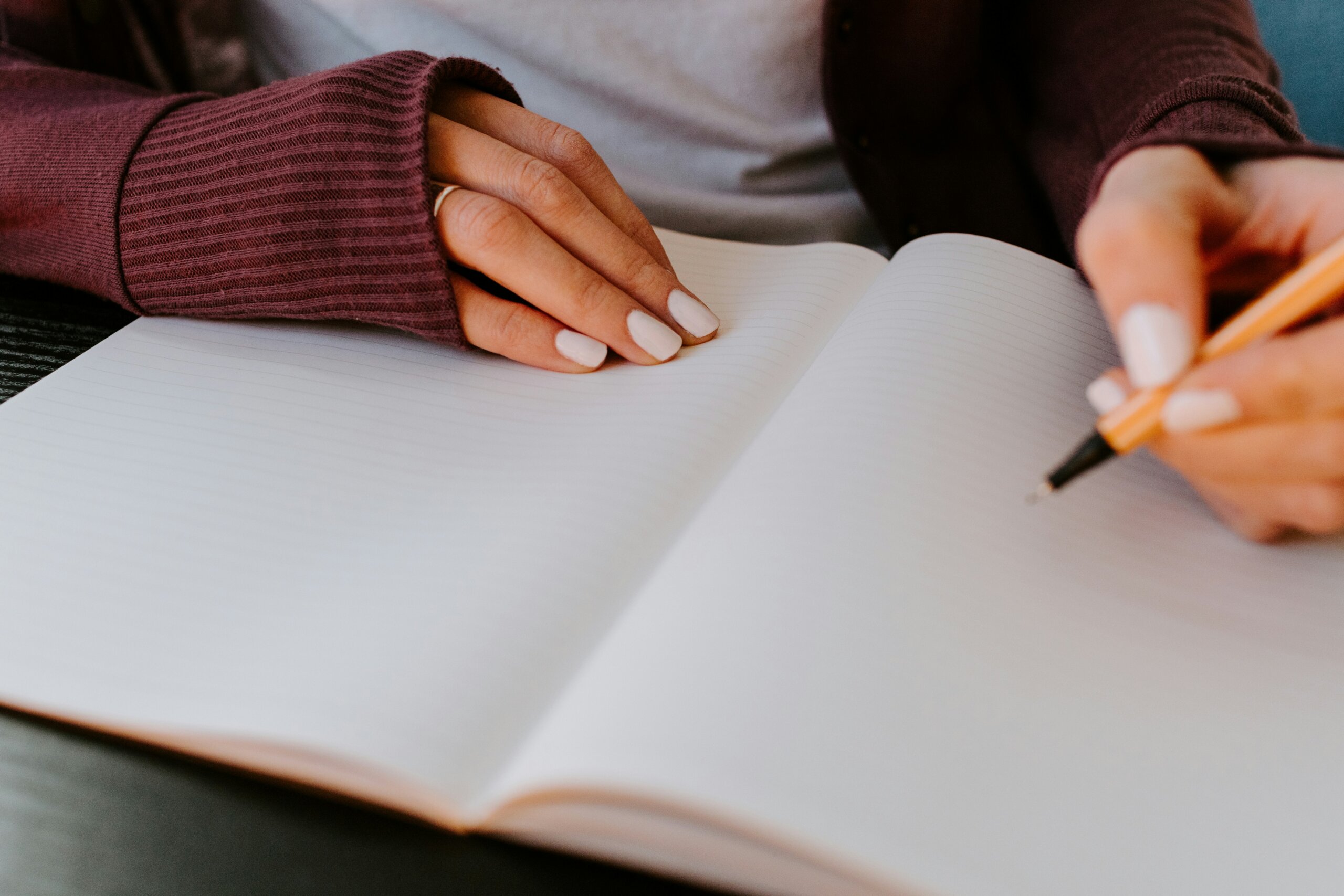 person journaling