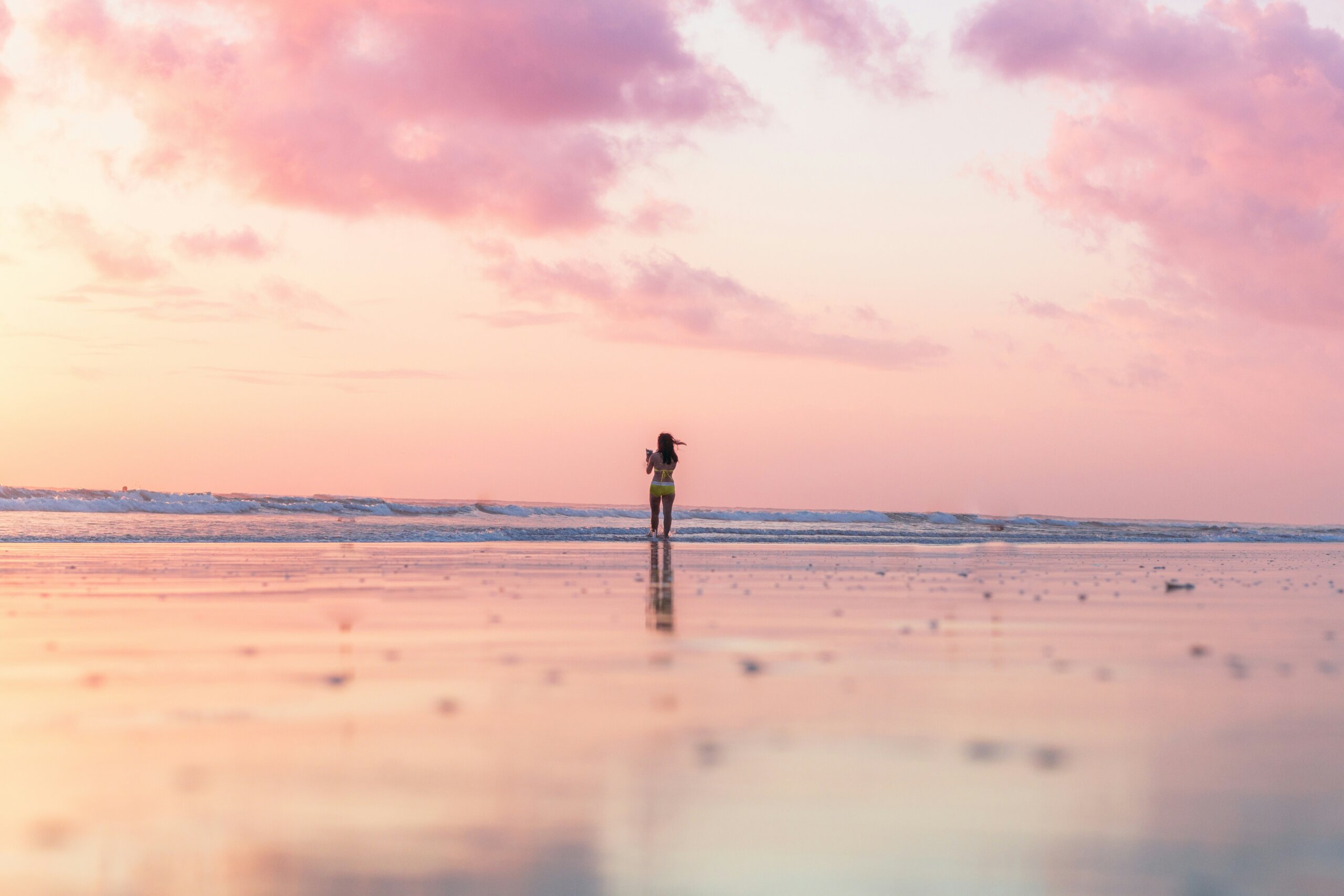 woman on a beach