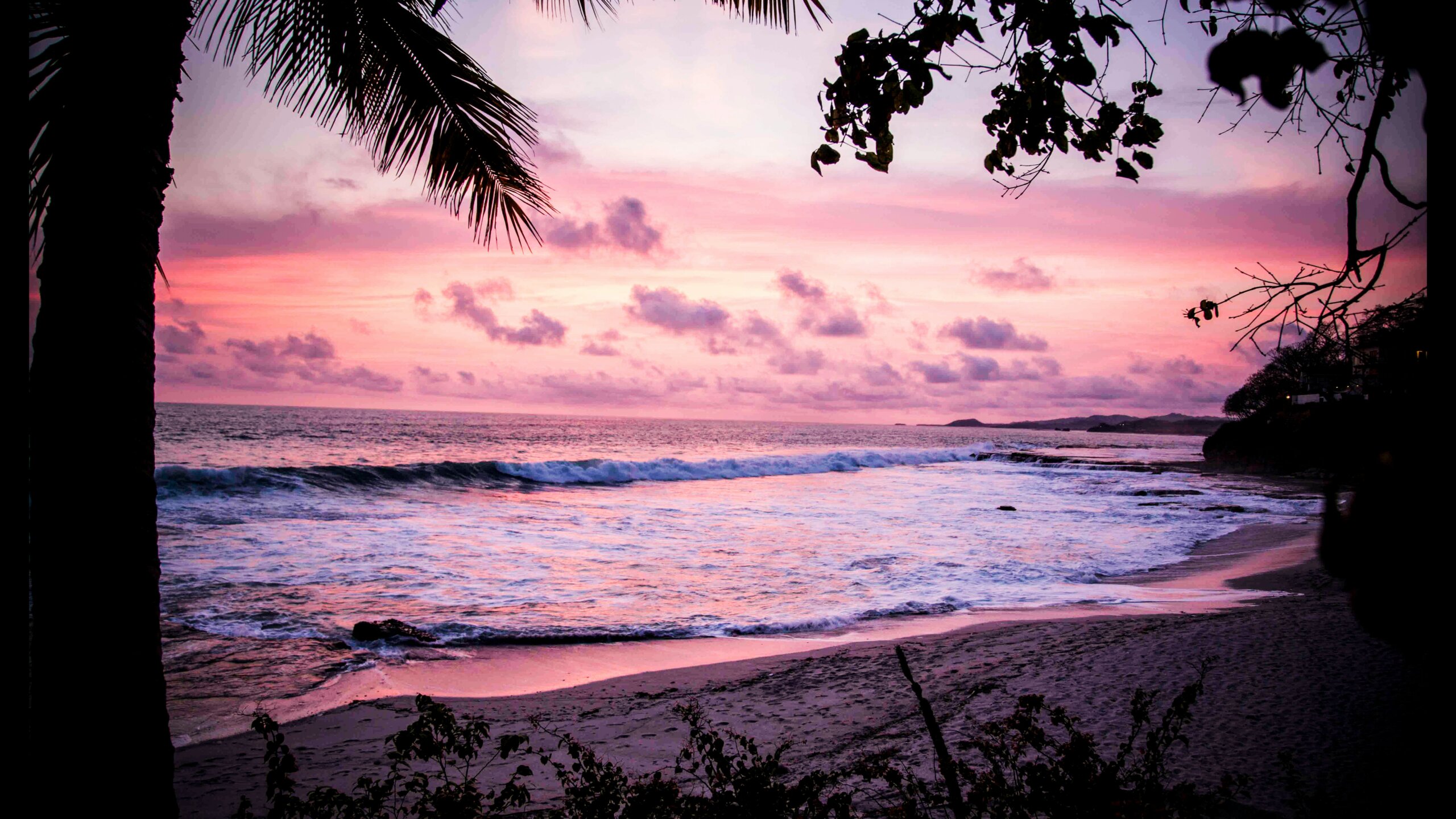 sunset on the beach