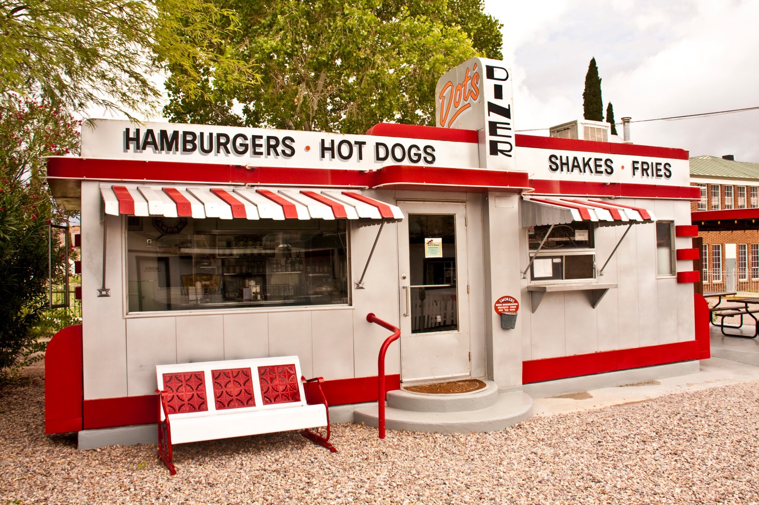Bisbee, Arizona, July 31 2010 Dots diner a fixture in Bisbee located inside the Shady Dell RV Park
