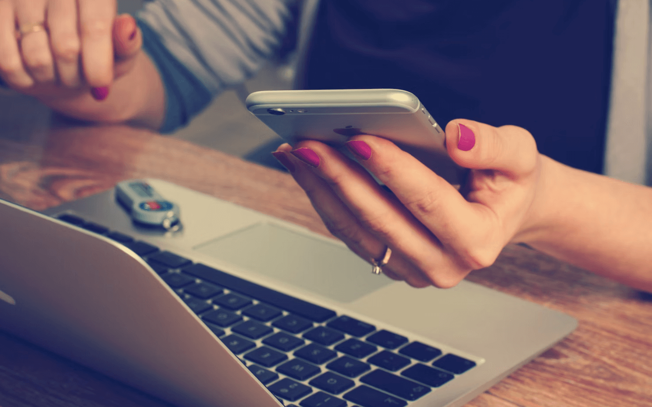 Woman using a smartphone 