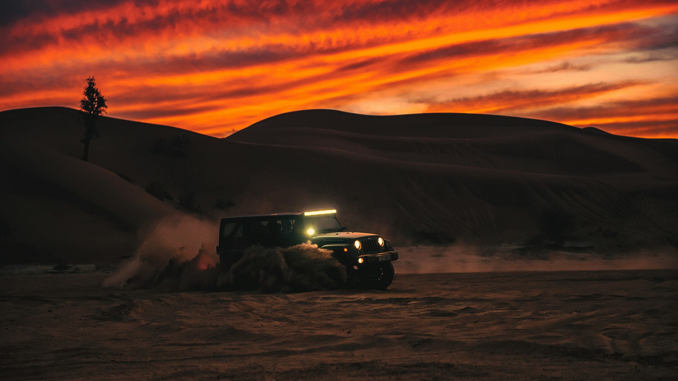 4x4 at sunset