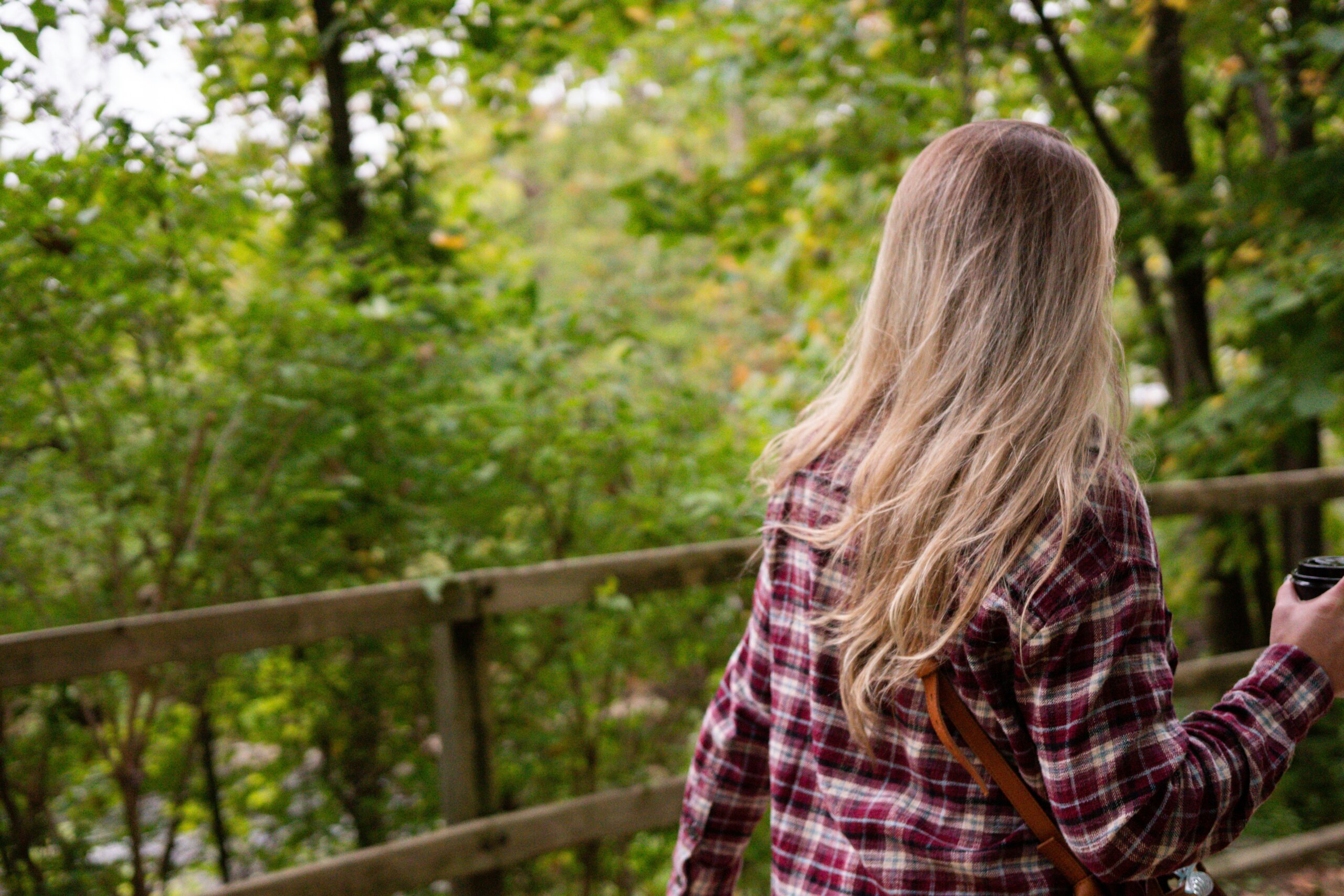 woman walking alone