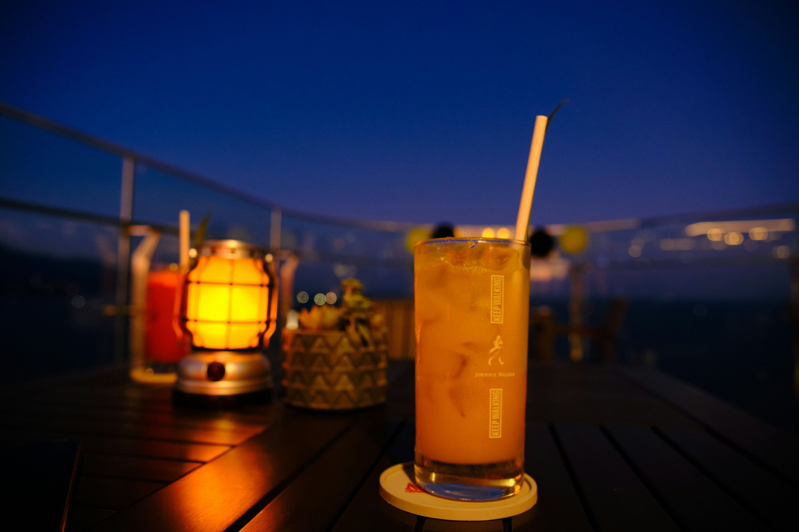 cocktails at sunset
