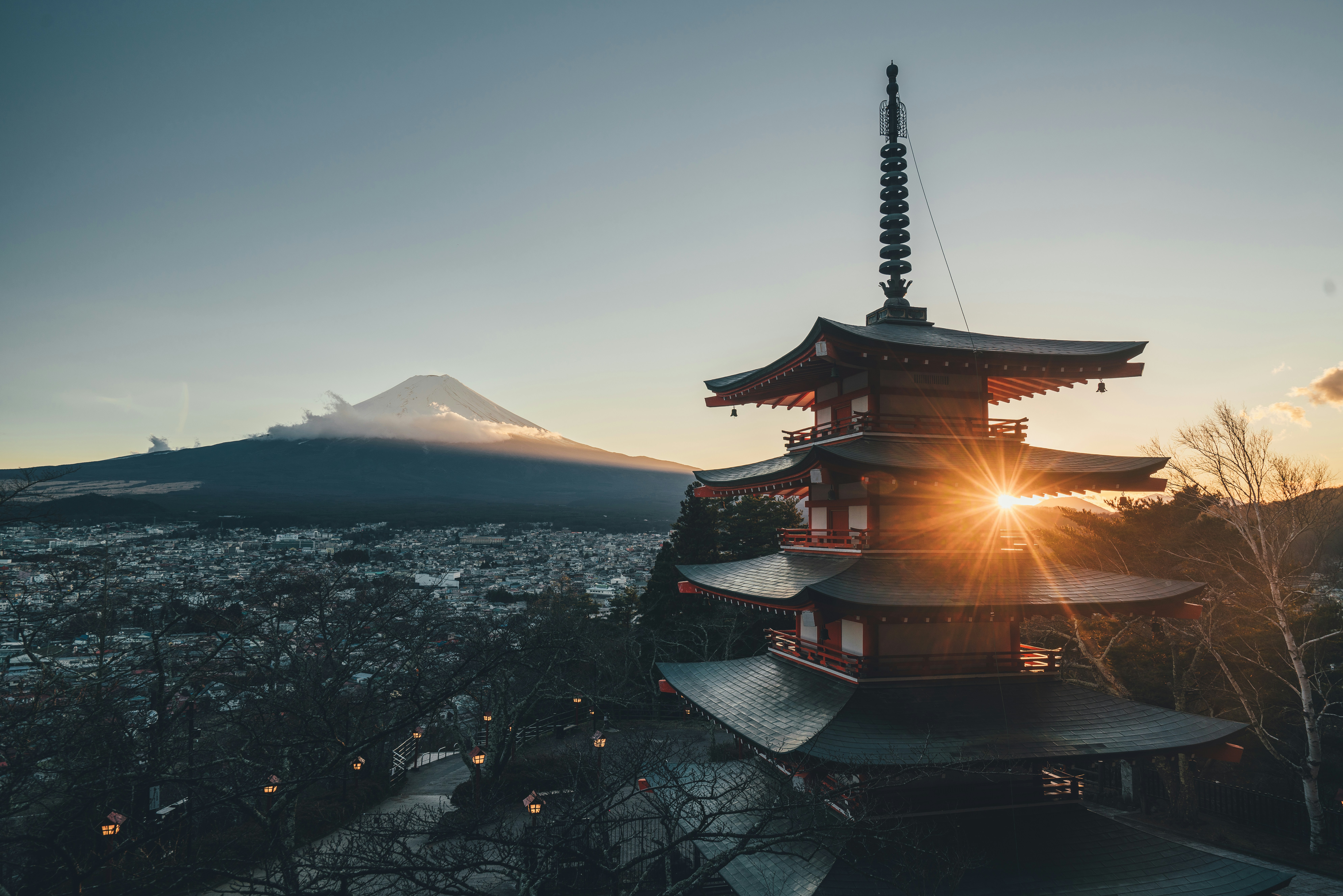 temple, fujisan