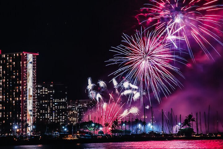 Fireworks in Waikiki