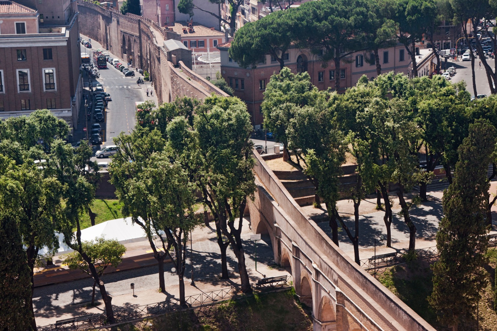 Passetto di Borgo connecting Vatican City with Castel Sant'Angelo