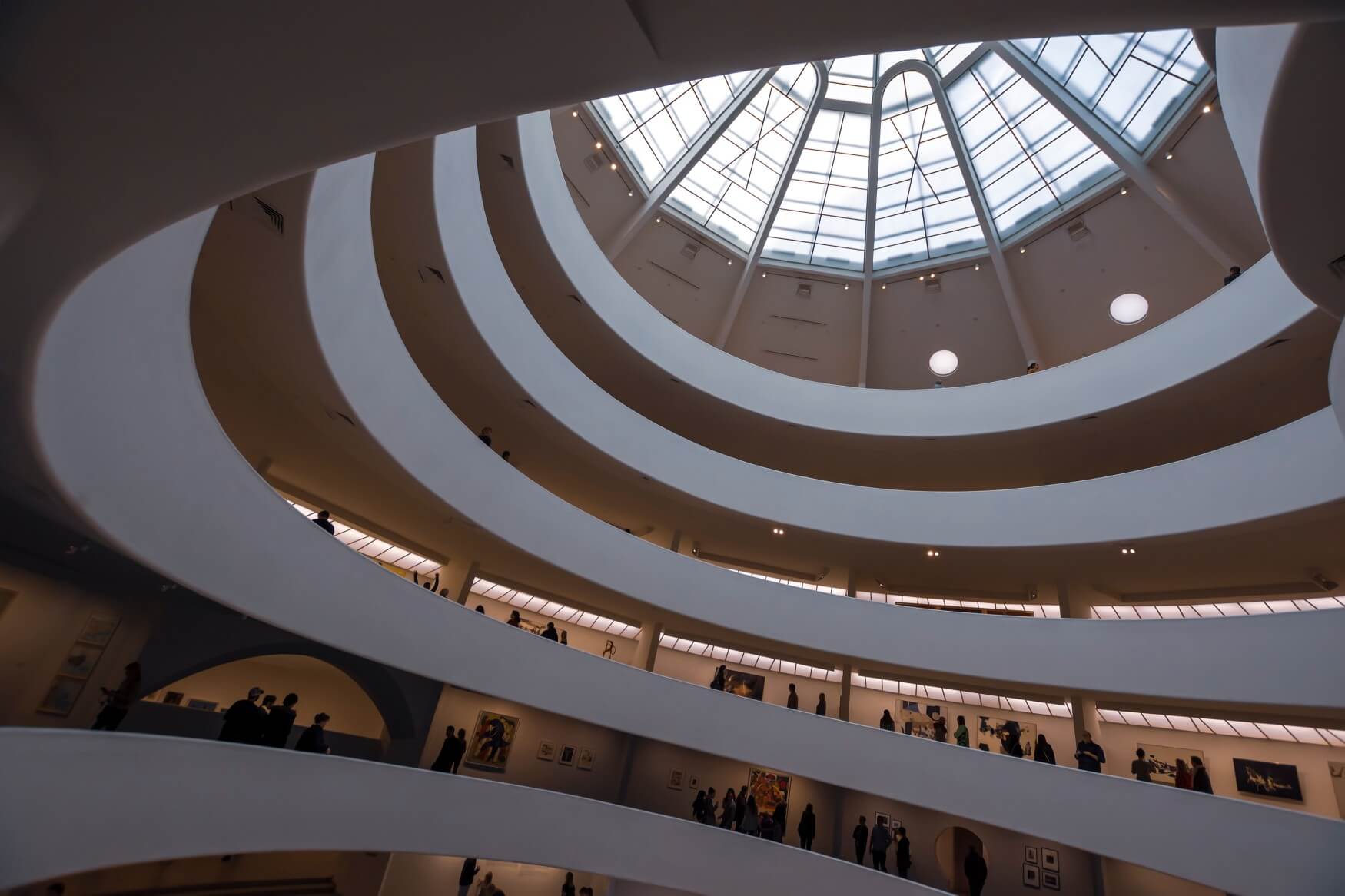 New York, United States of America: Interior of the famous Guggenheim Museum in the 5th Avenue in New York City.