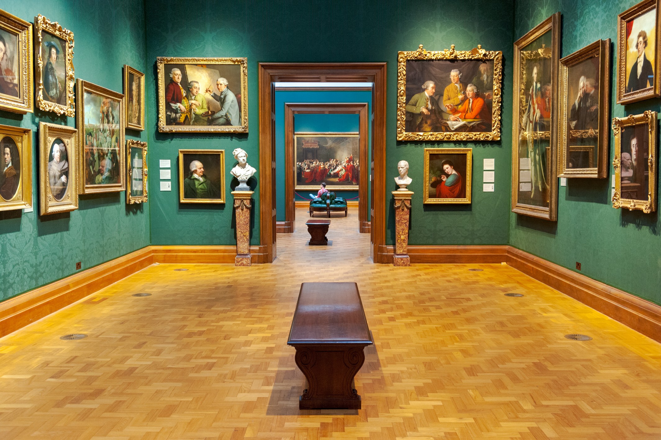 Paintings inside the National Portrait Gallery in London, UK