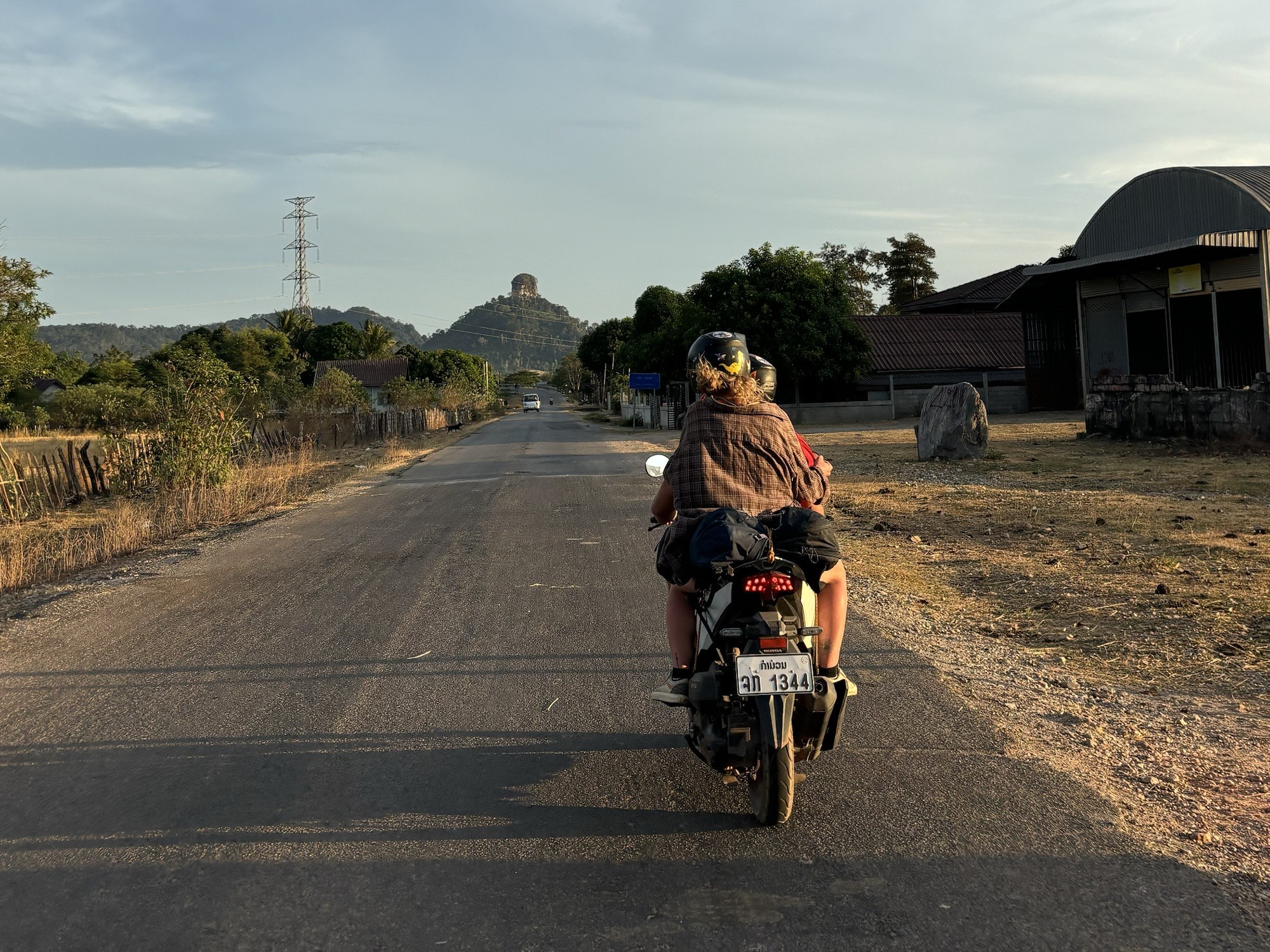 Riding down one of the many roads of the loop 