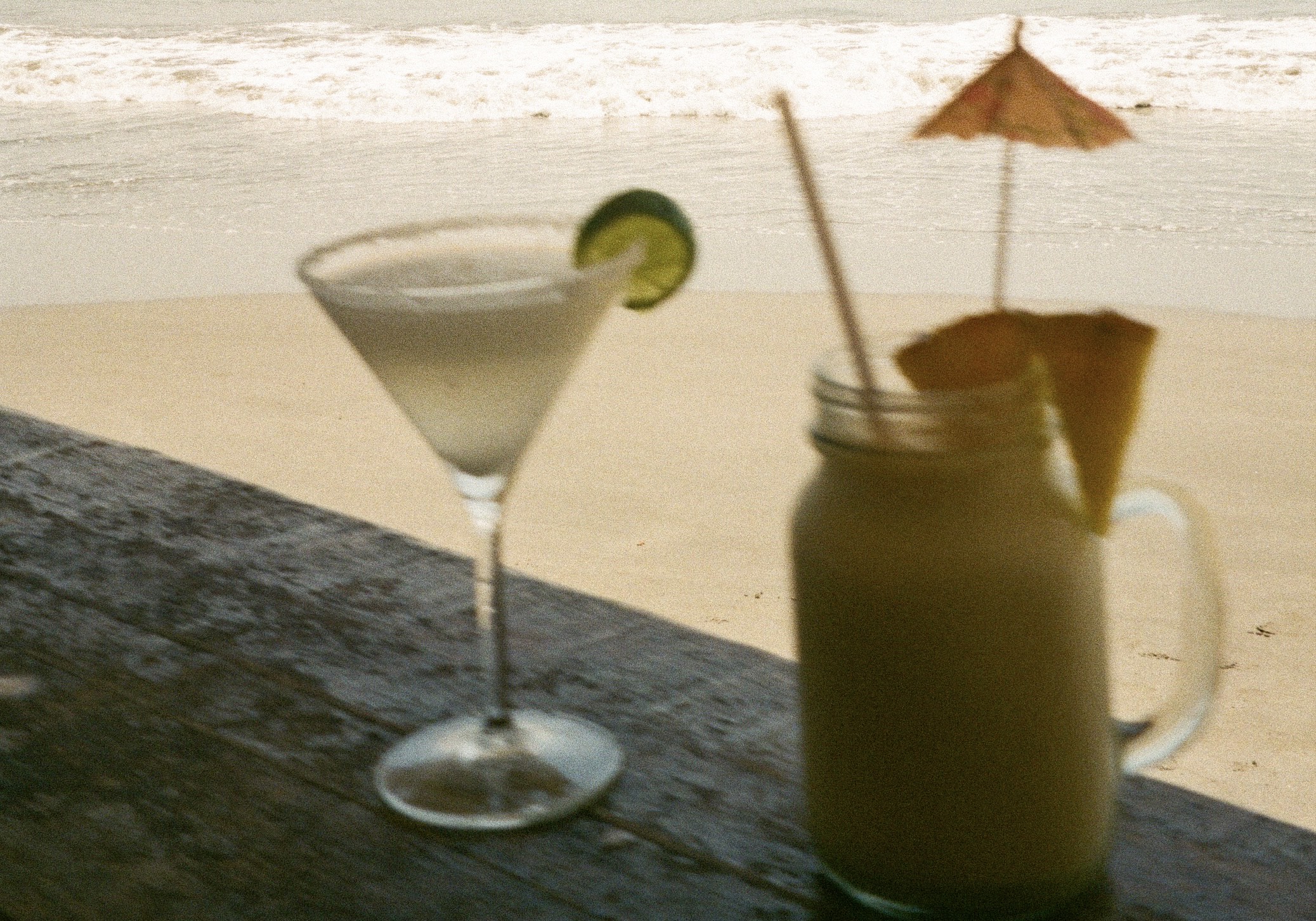 Drinks on the beach