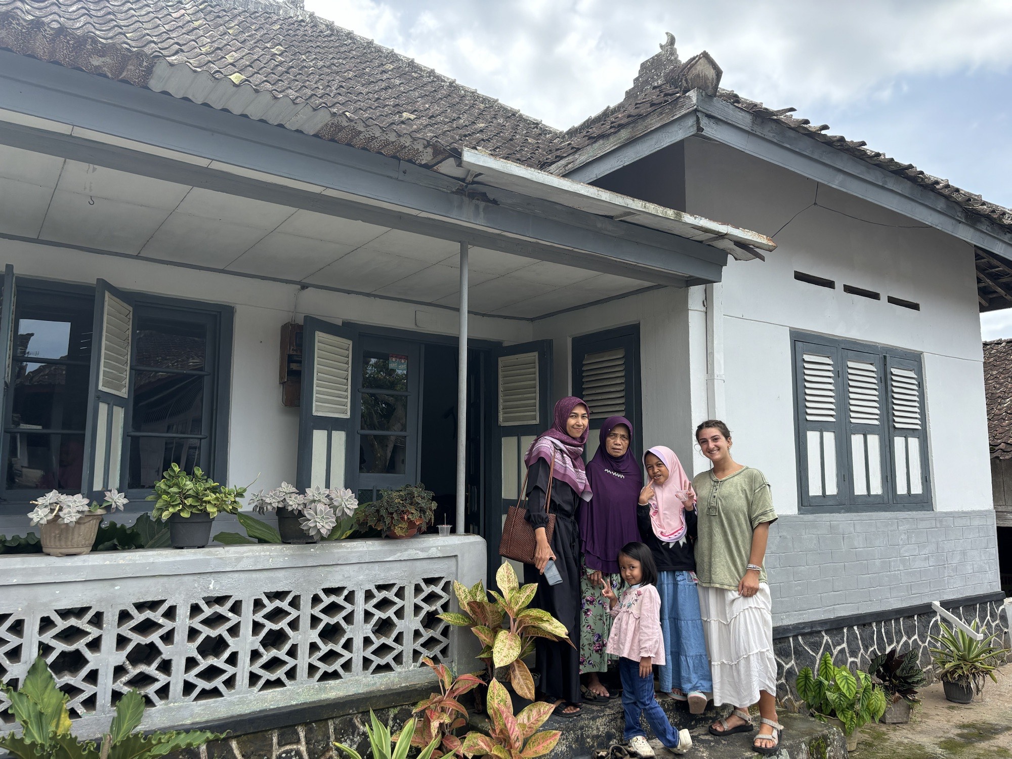 The sweetest local family who hosted me in Java. 