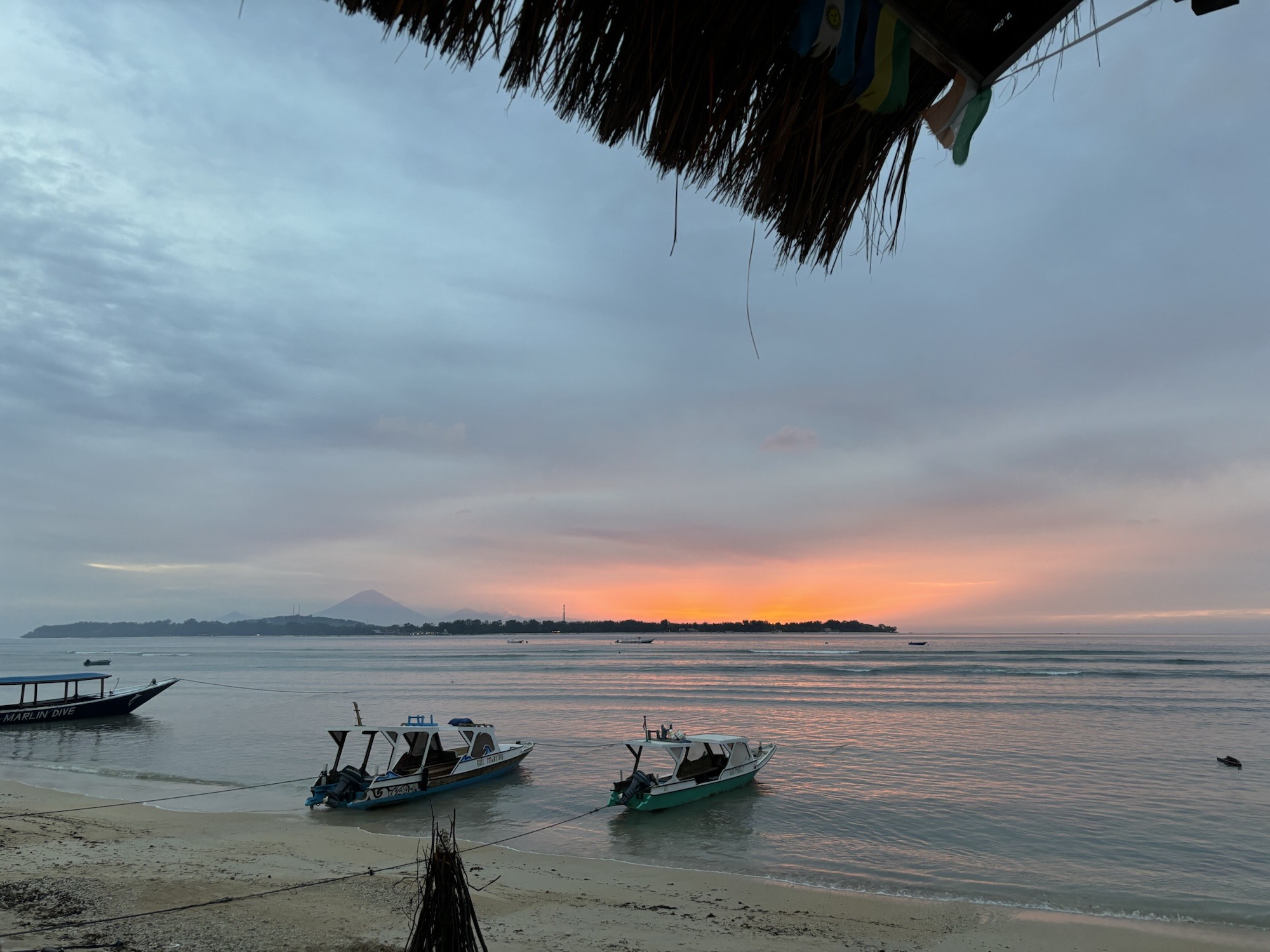 Sunsets on the beach in Gili Air. The beaches here make for the perfect yoga spot! 