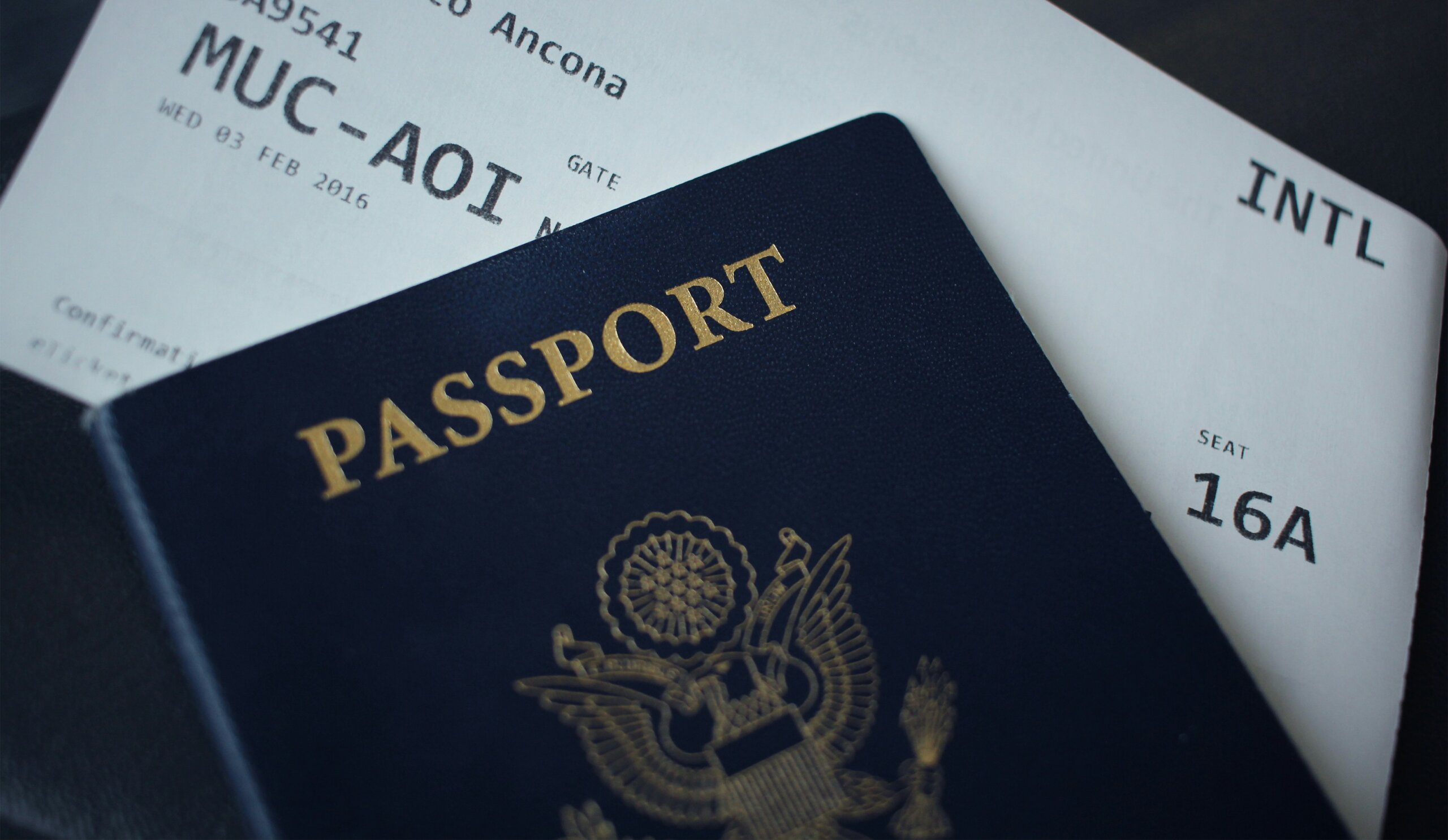 passport and plane ticket
