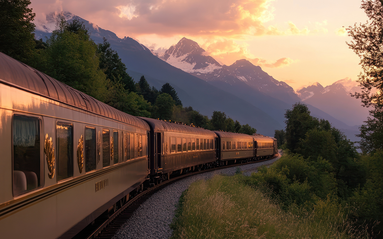 A luxury train journey on the Venice Simplon-Orient-Express, with elegant vintage interiors