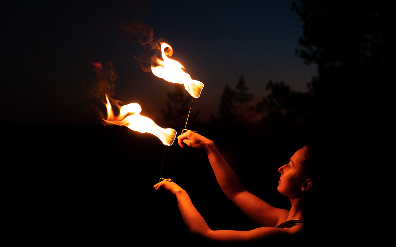 Fire spinning