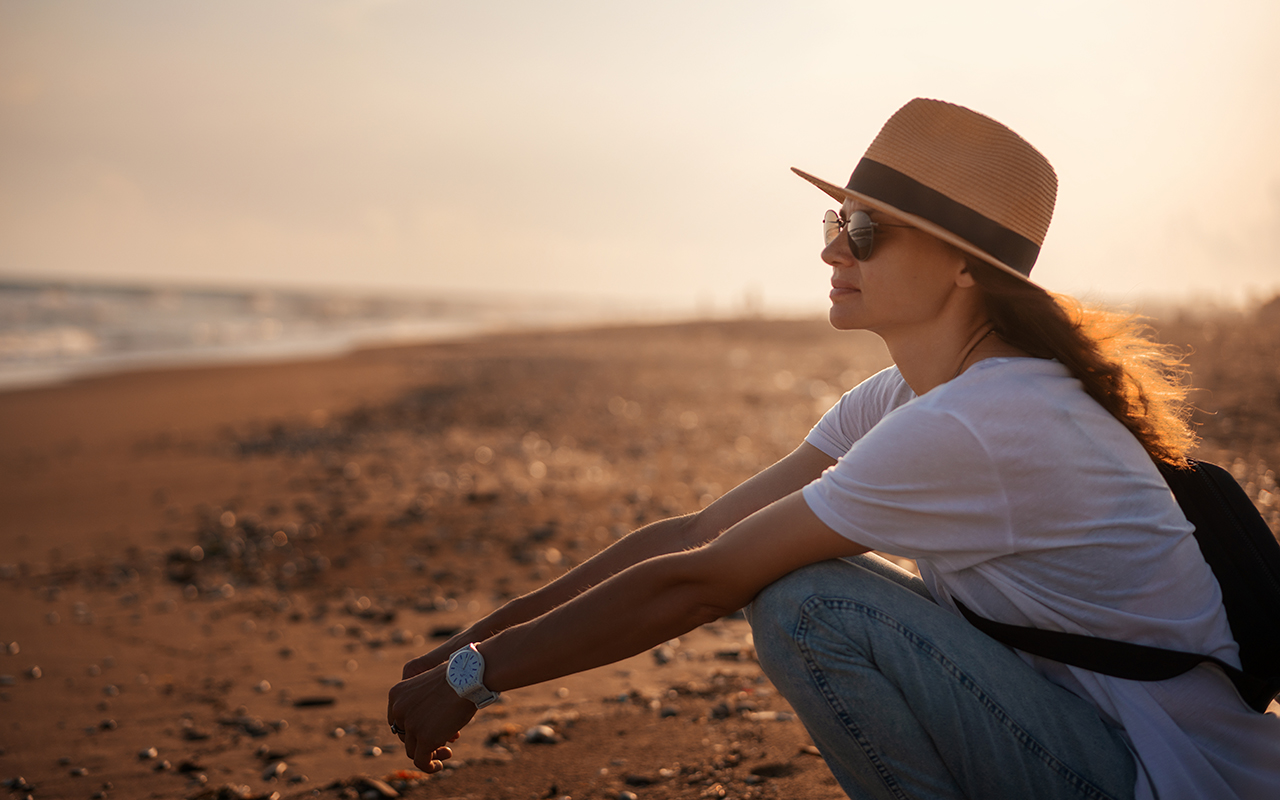 Woman at a beach