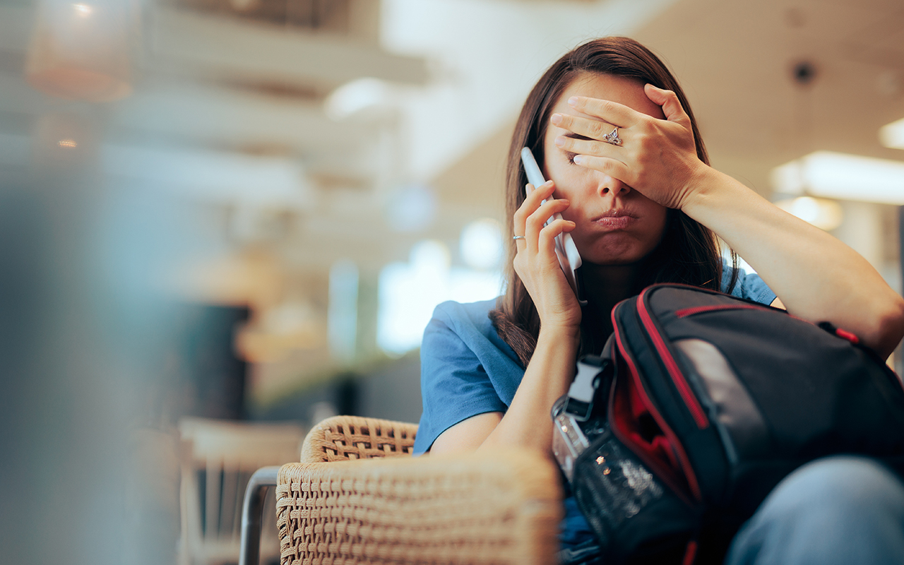 Woman doing a facepalm 