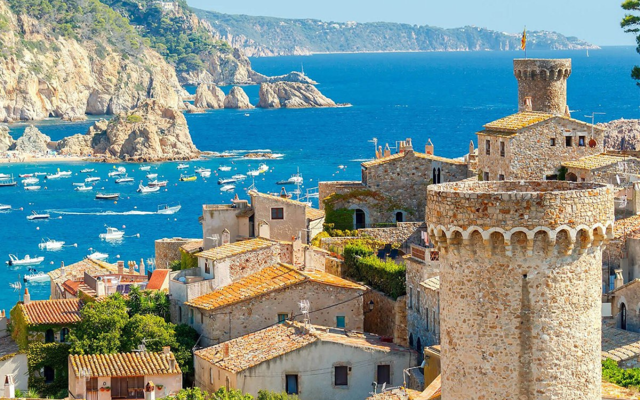 ariel view of Costa Brava, Spain
