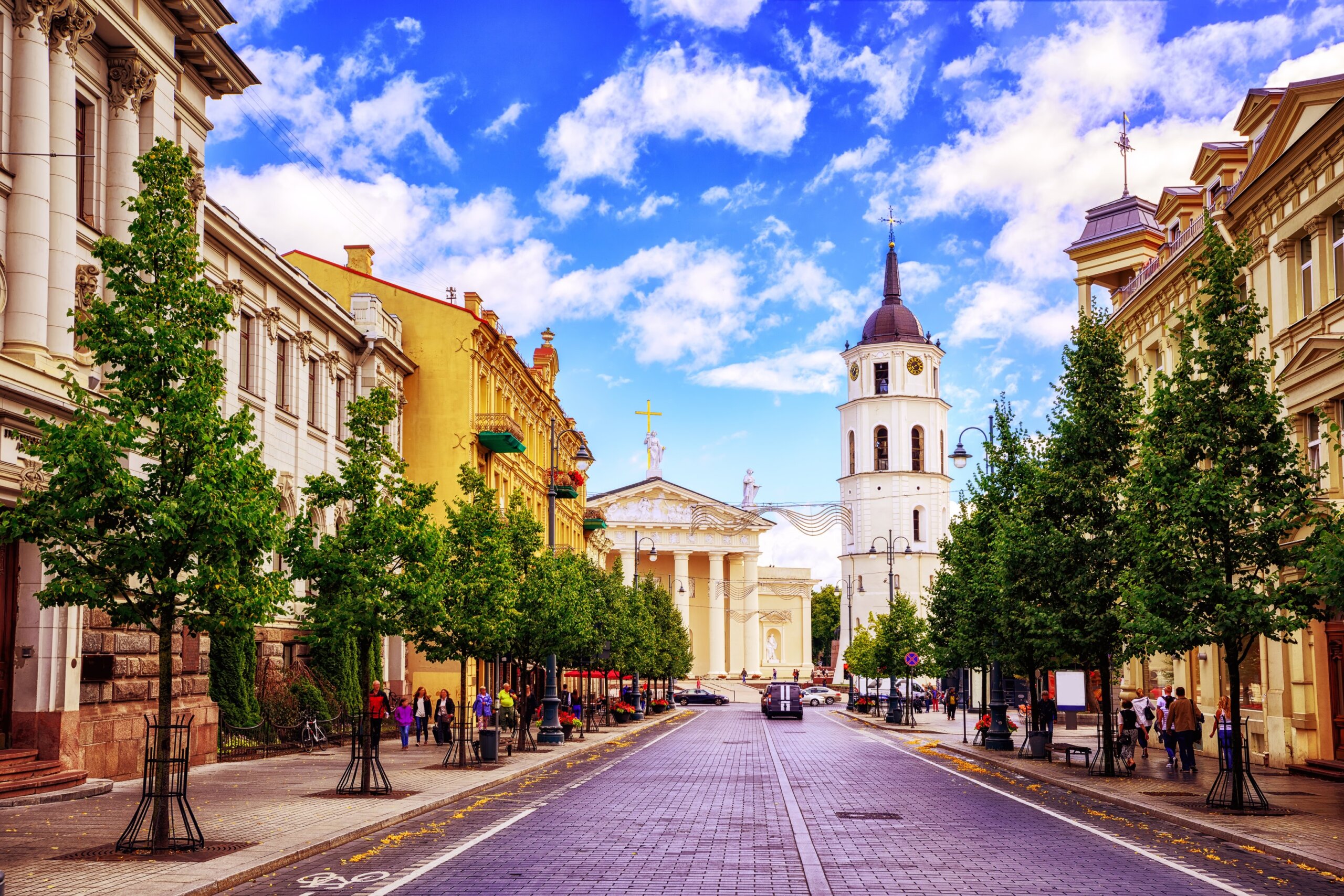 Gediminas Avenue and Cathedral square, Vilnius, Lithuania