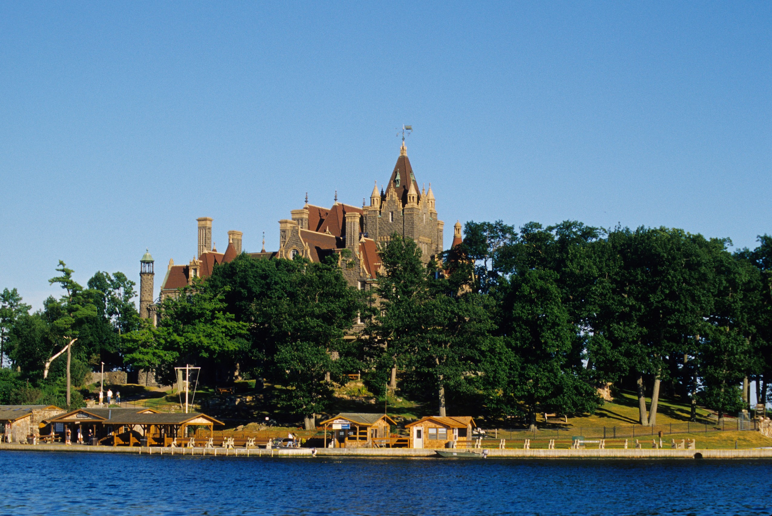 Boldt Castle on Heart Island in the 1000 Islands on the St. Lawrence River in New York