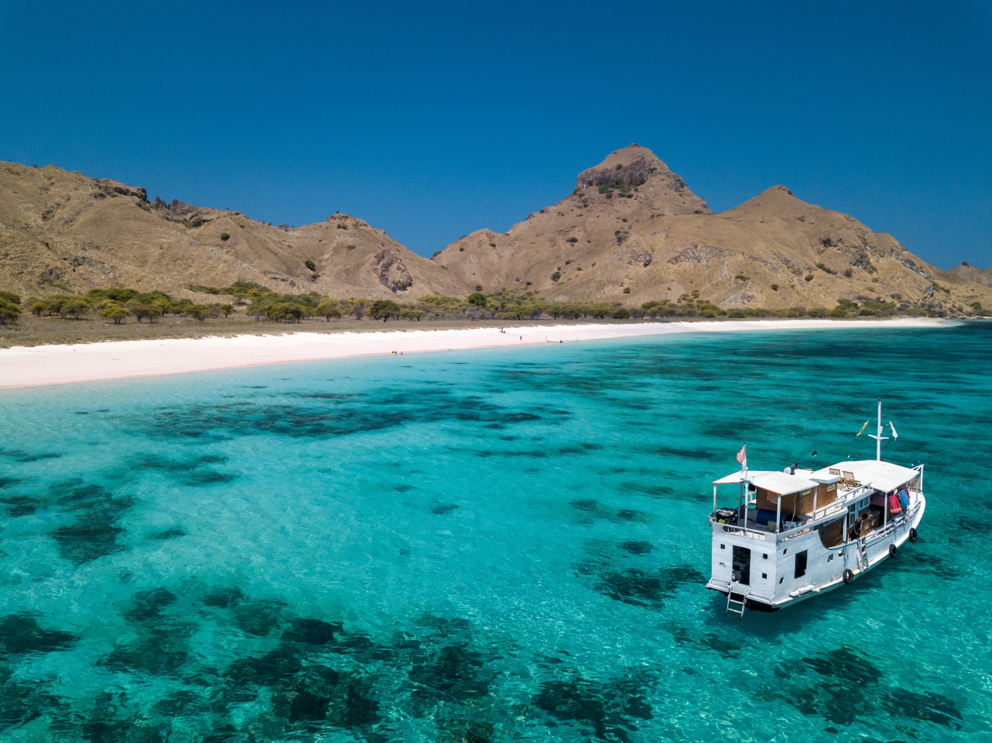 Island aerial view in Komodo National Park