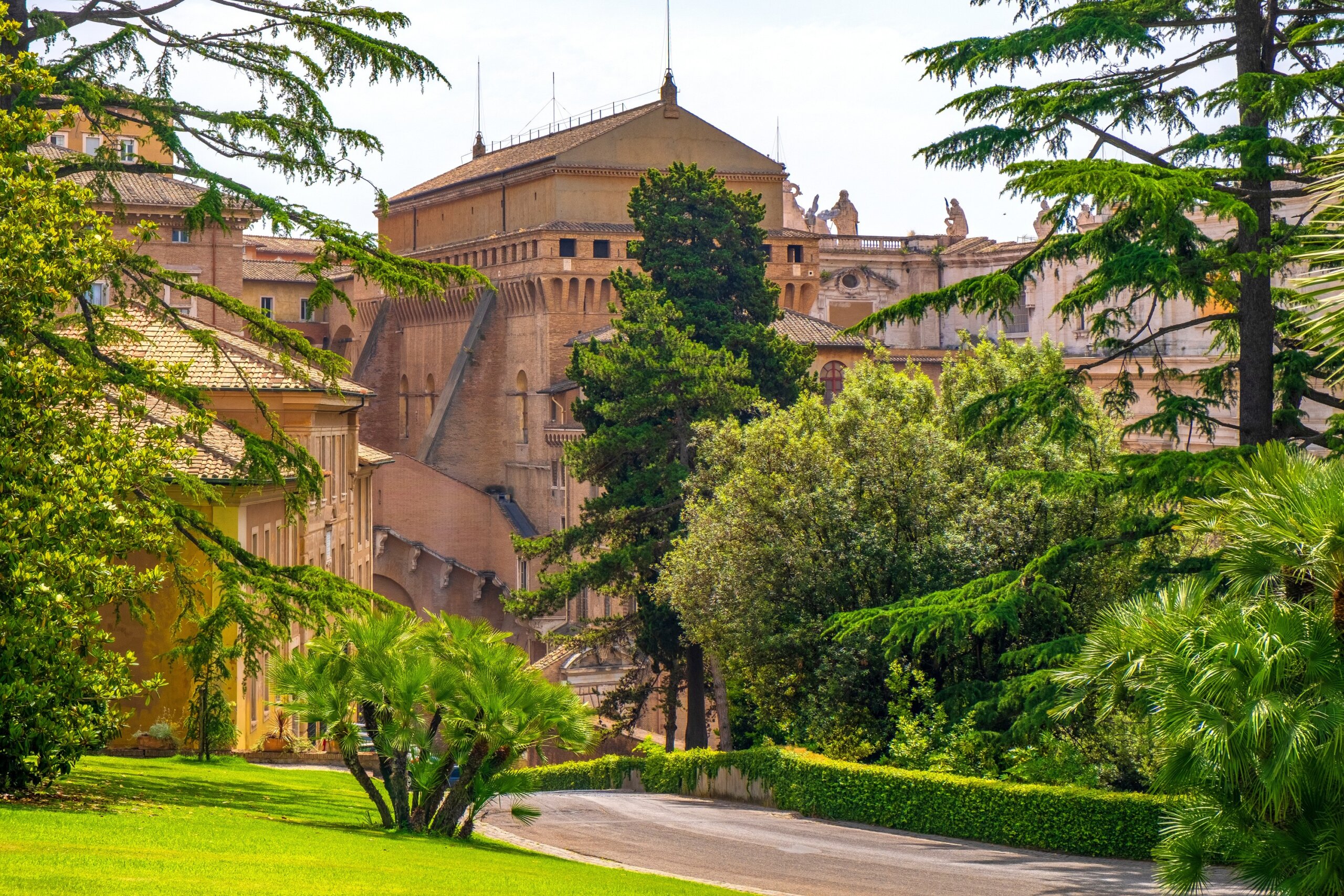 Rome, Vatican City, Italy - Exterior of the Sistine Chapel - Cappella Sistina - seen from the Vatican Gardens in the Vatican City State
