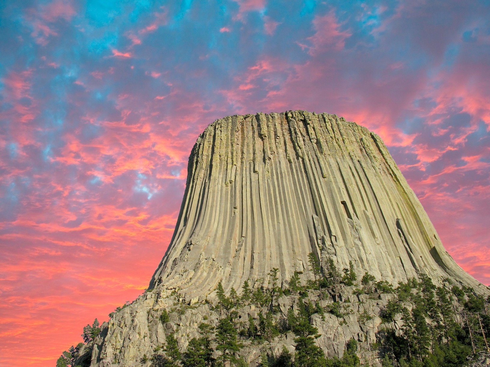 Colors of Sunset over Devils Tower, U.S.A.