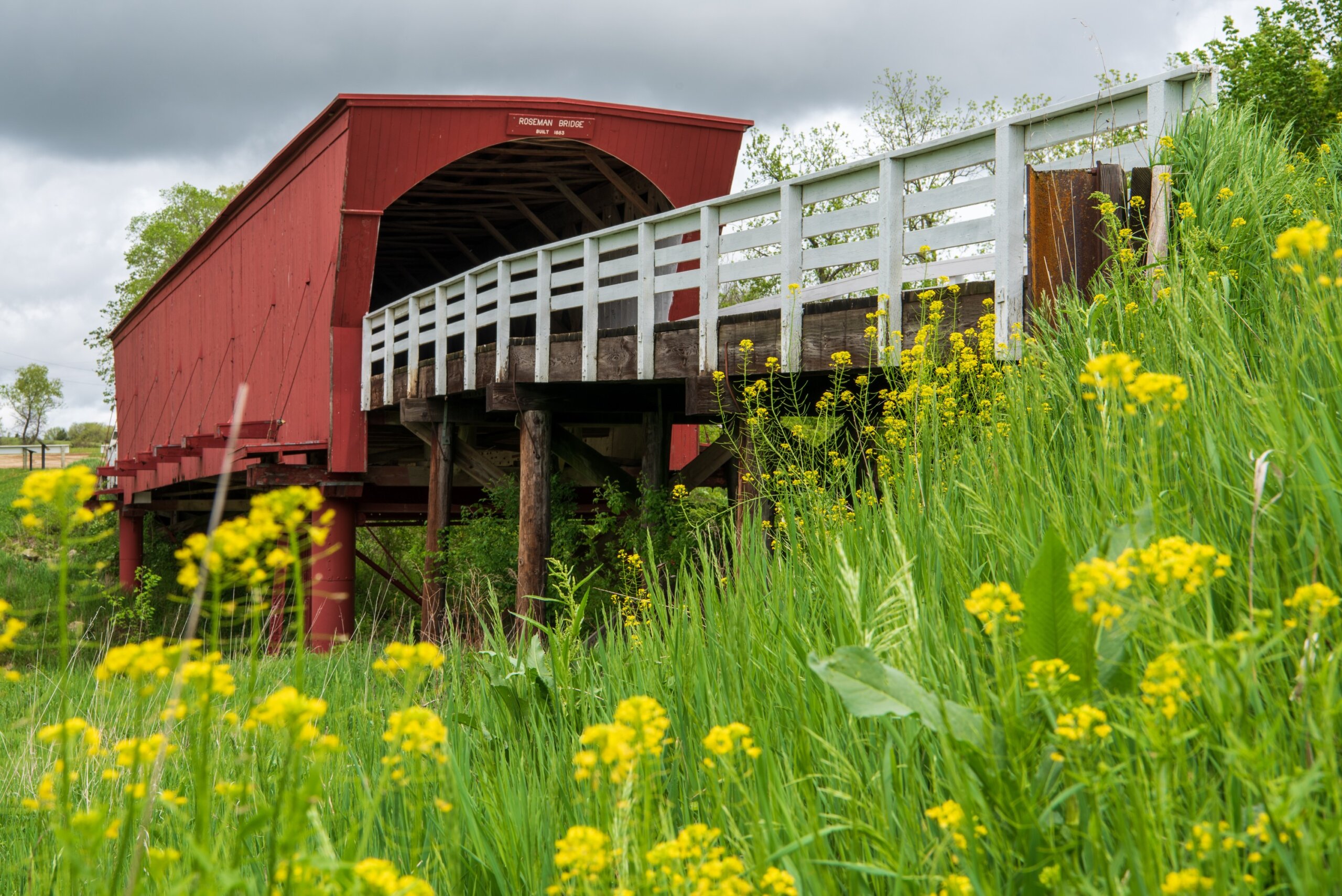 Roseman Covered Bridge near Winterset, Madison County, along the Covered Bridges Scenic Byway, Iowa