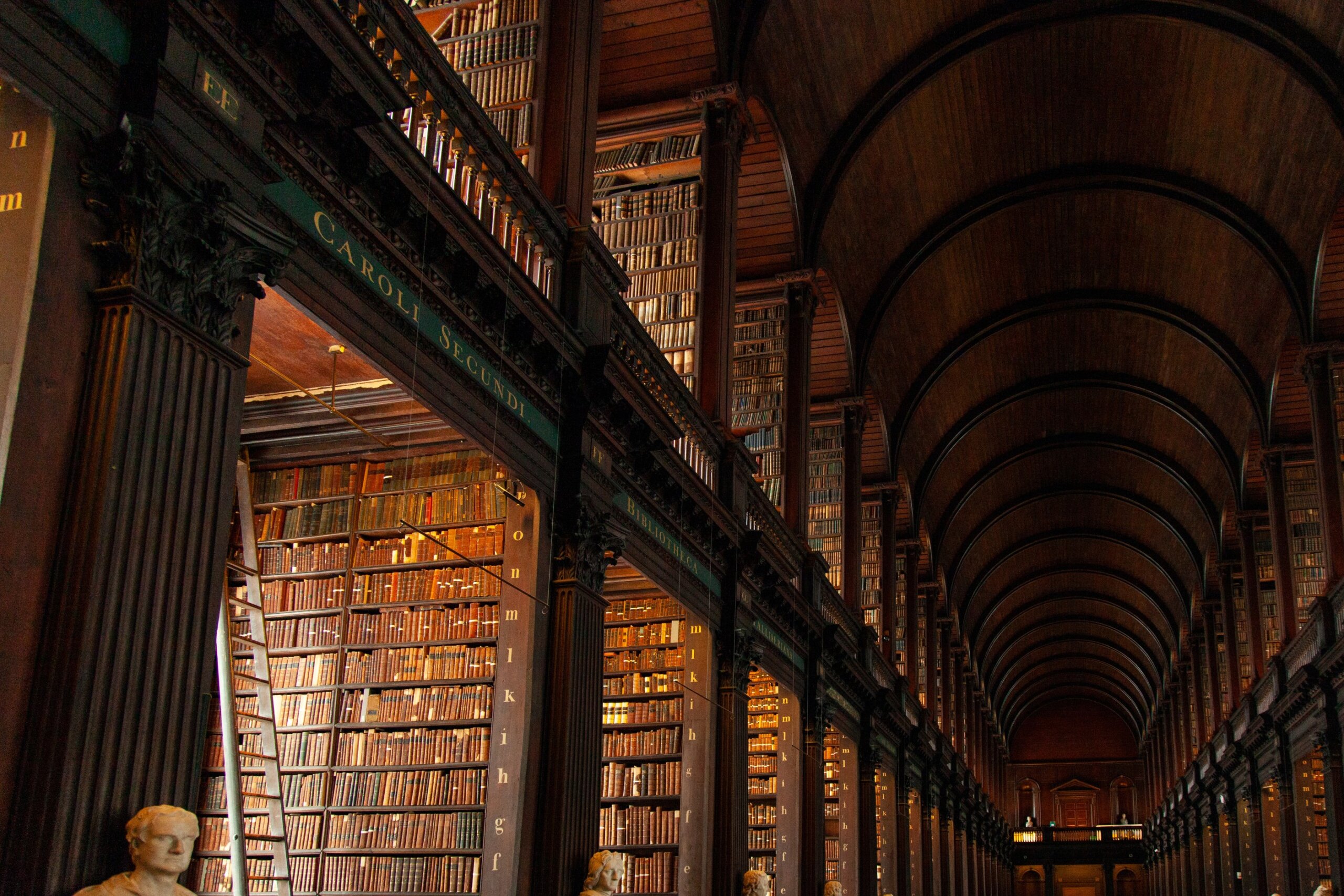 The Long Room Of The Old Library At Trinity College, Book of Kells, Trinity College Dublin Ireland