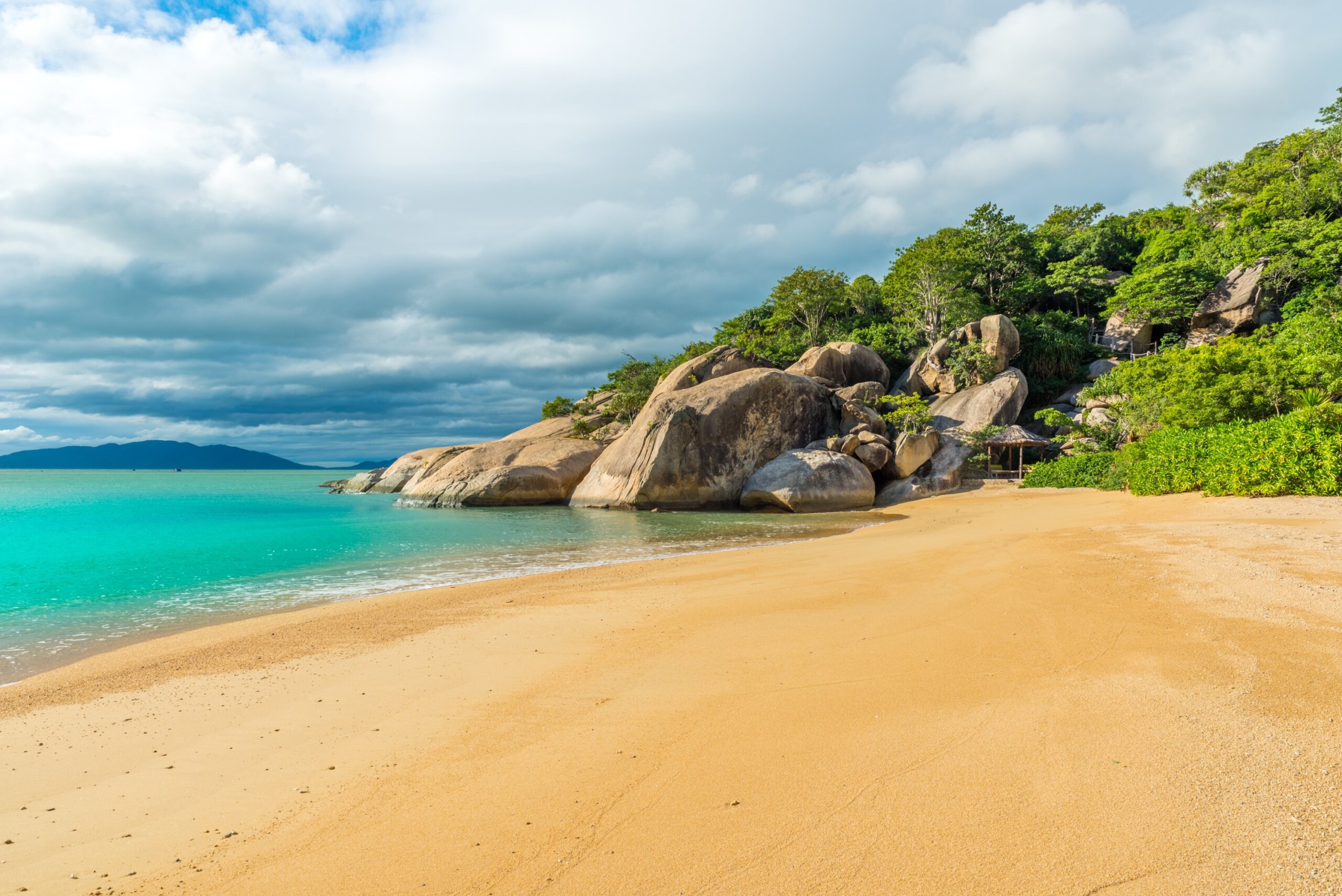 Beautiful beach at coast of Vietnam - Ninh van bay