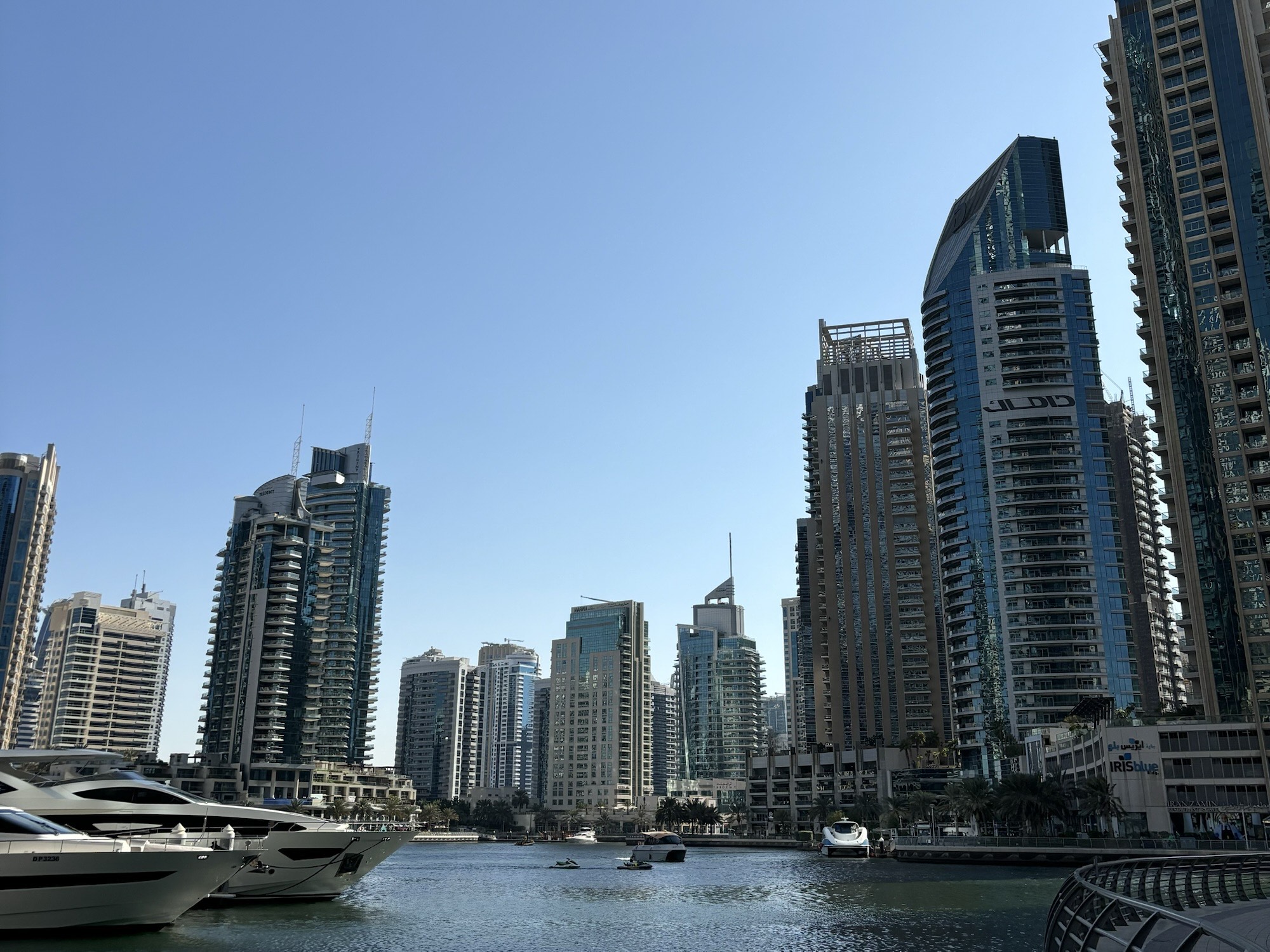 The high rise luxury marina in Dubai. 
