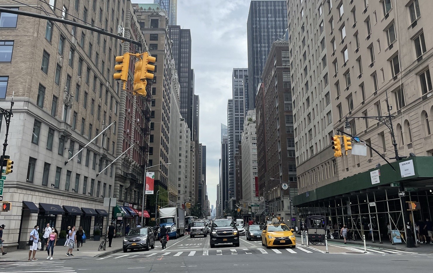 The crazy streets of Manhattan in New York City. 