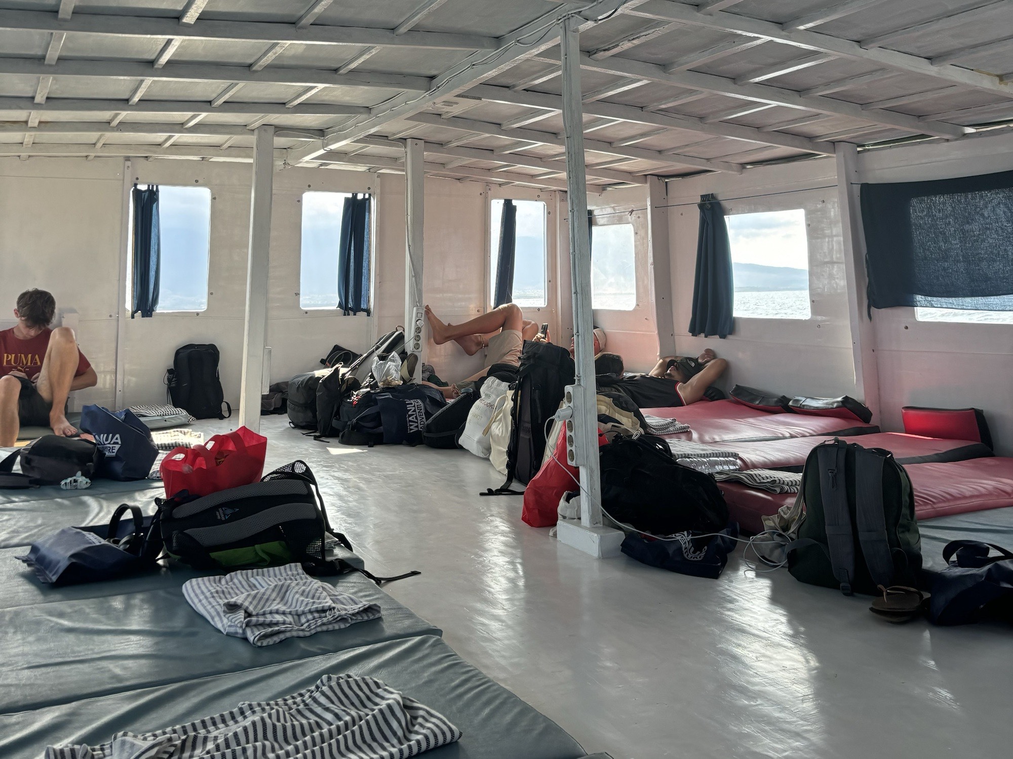 Accommodation Options: Deck class onboard the boat