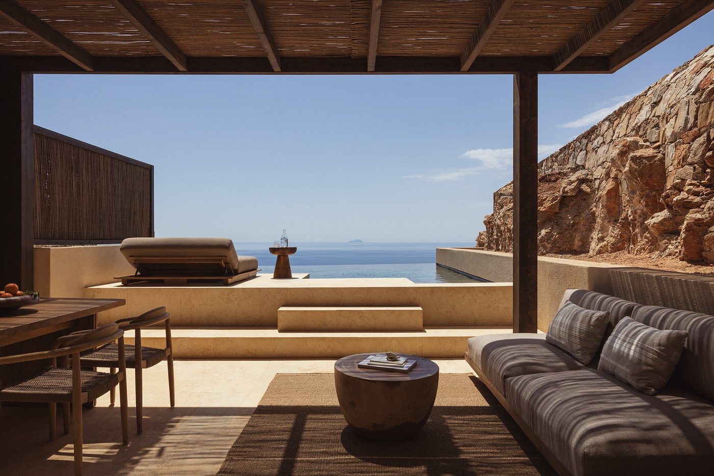 Gundari on Folegandros Island redefines luxury with its breathtaking cliffside setting and focus on preserving nature.