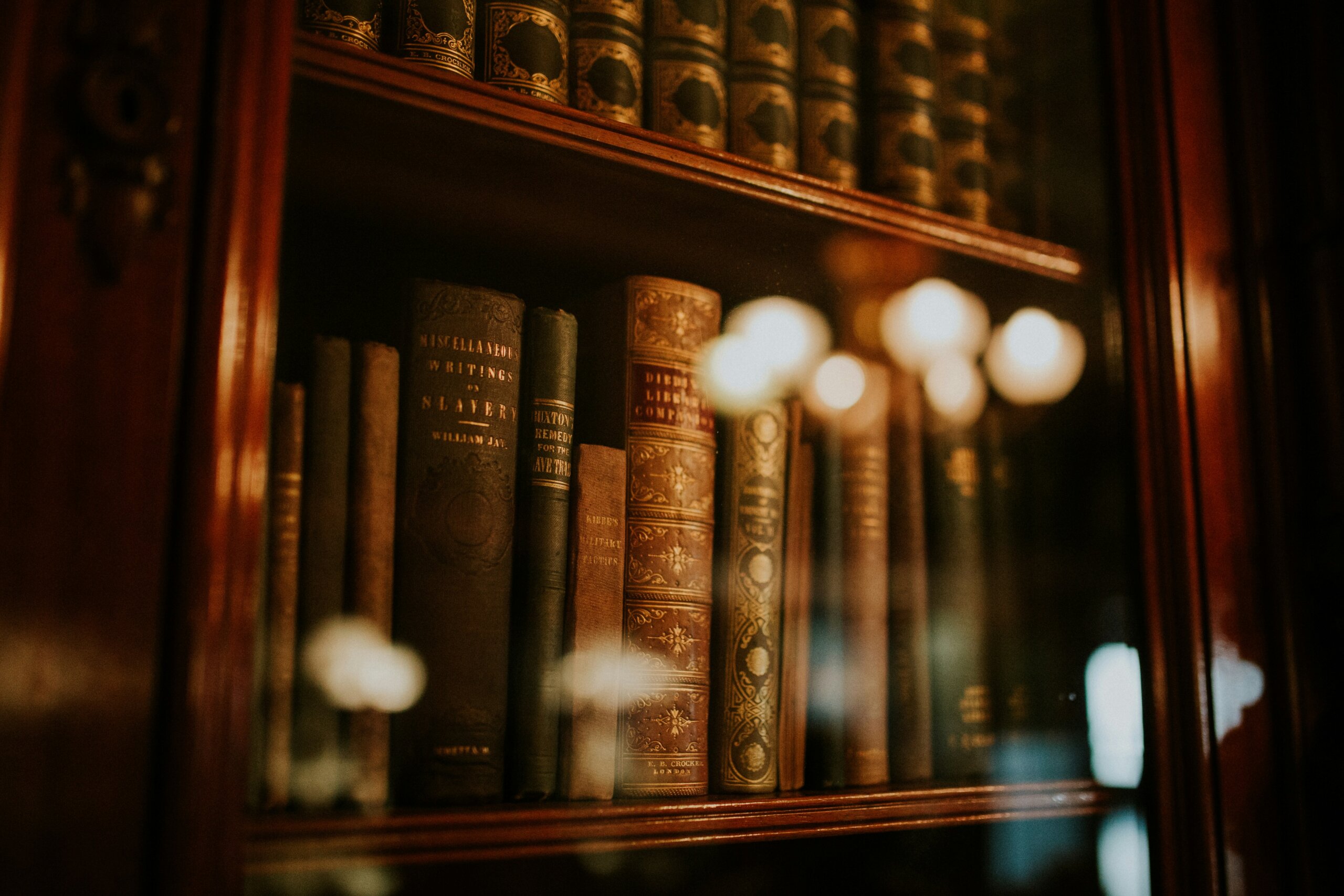 book case of old books