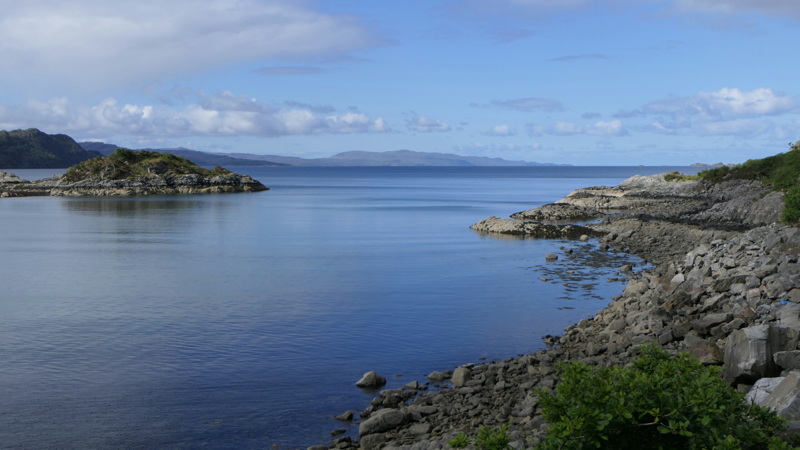 loch nan uamh view, towards the isle of eigg