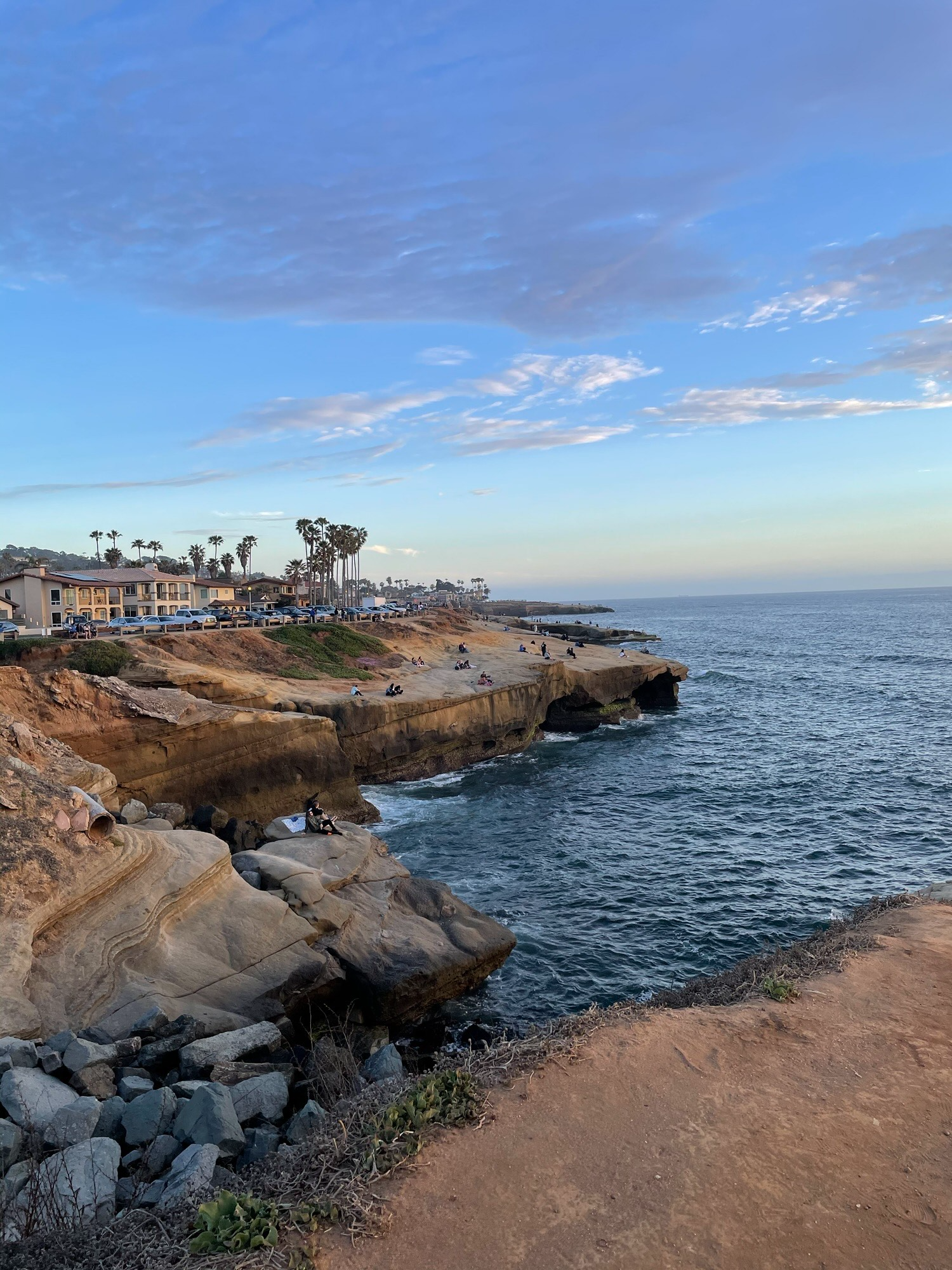 Sunset from the famous cliffs in San Diego. 