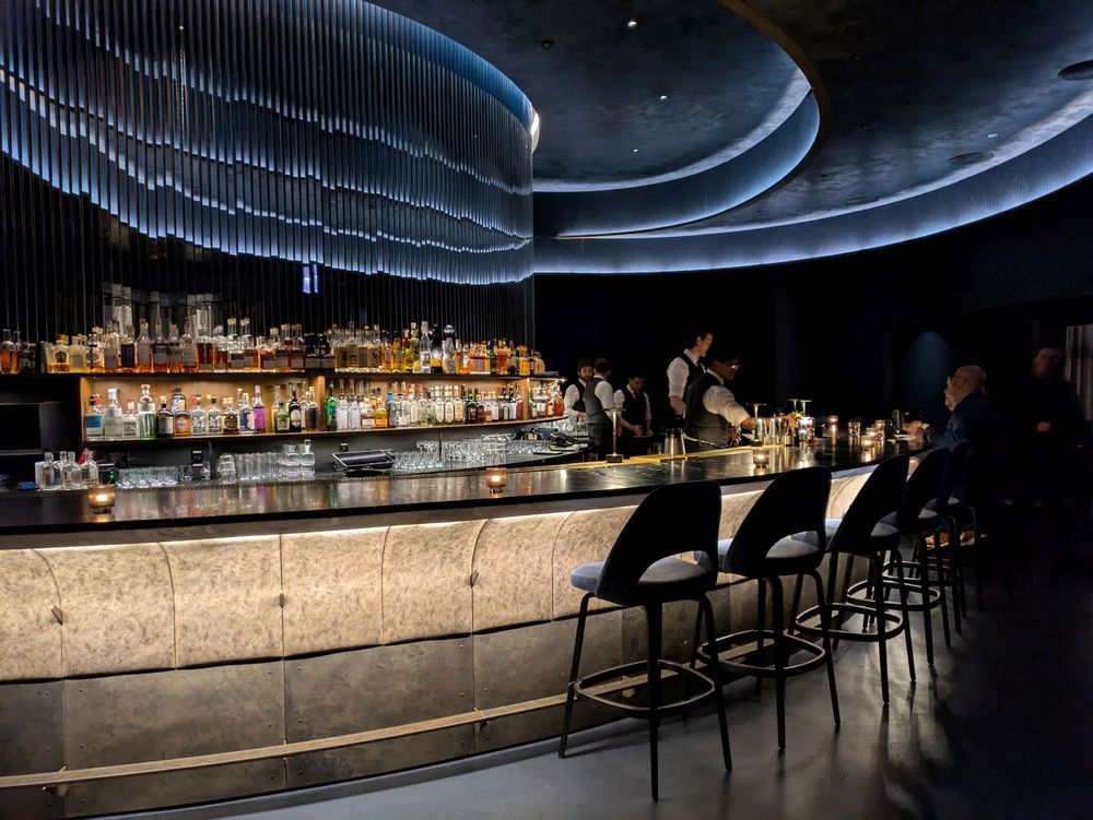 Interior of After bar in Chicago – sophisticated cocktail bar with sleek modern design and gourmet-inspired drinks