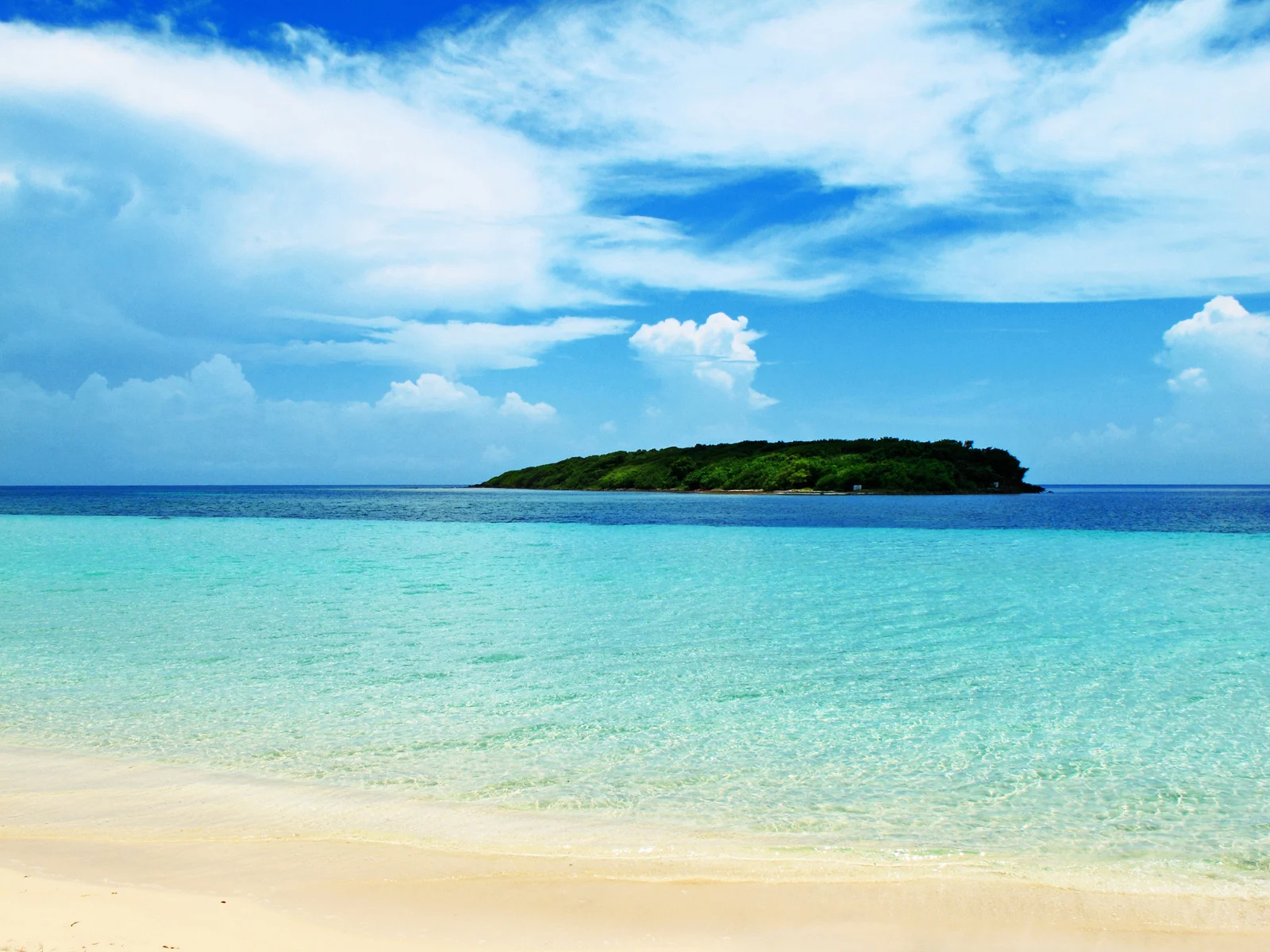La Chiva, Vieques, Puerto Rico – Sparkling blue waters and soft sand at La Chiva Beach, Vieques, Puerto Rico, in the Vieques National Wildlife Refuge.