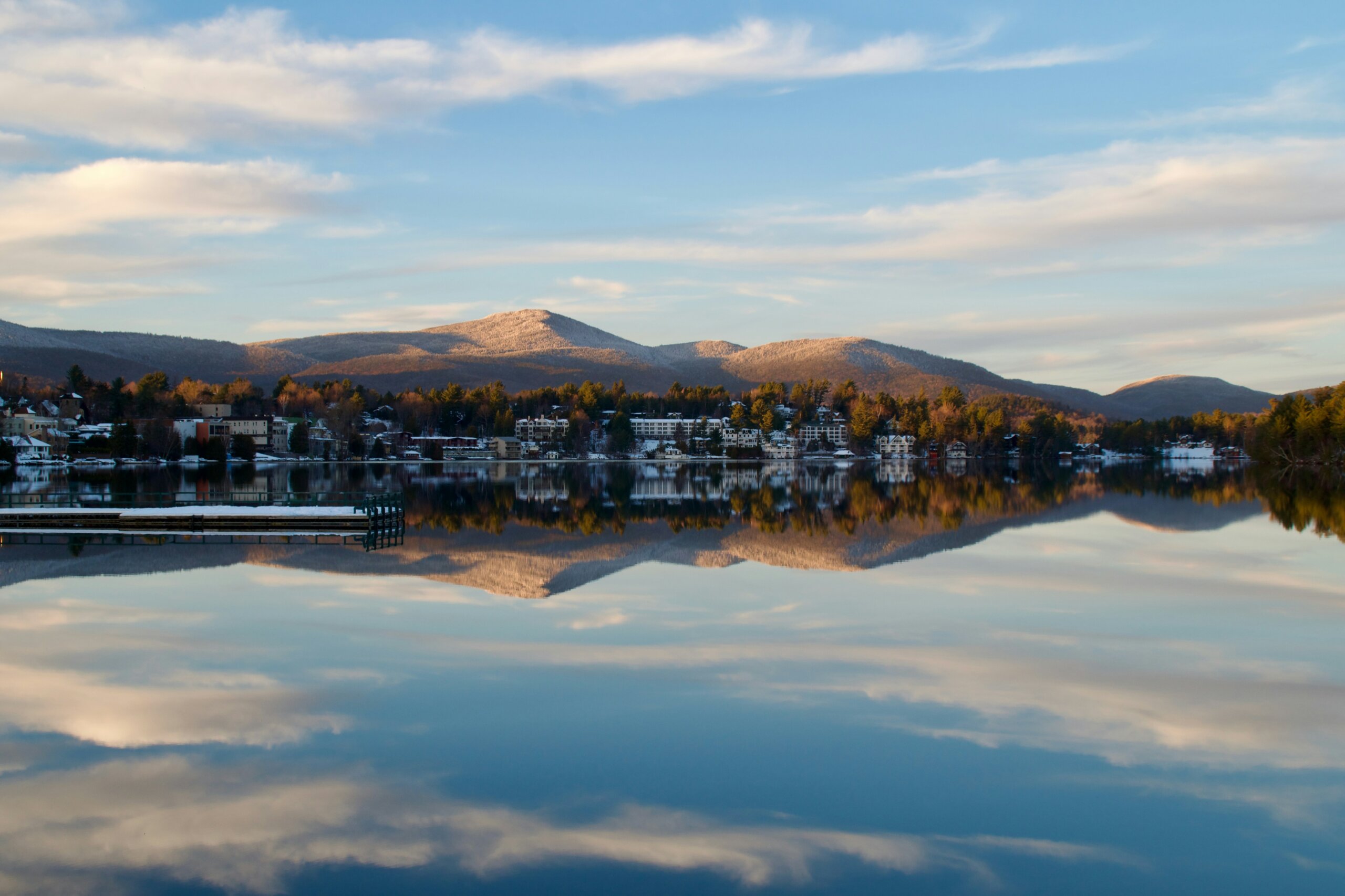 mirror lake, lake placid, new york
