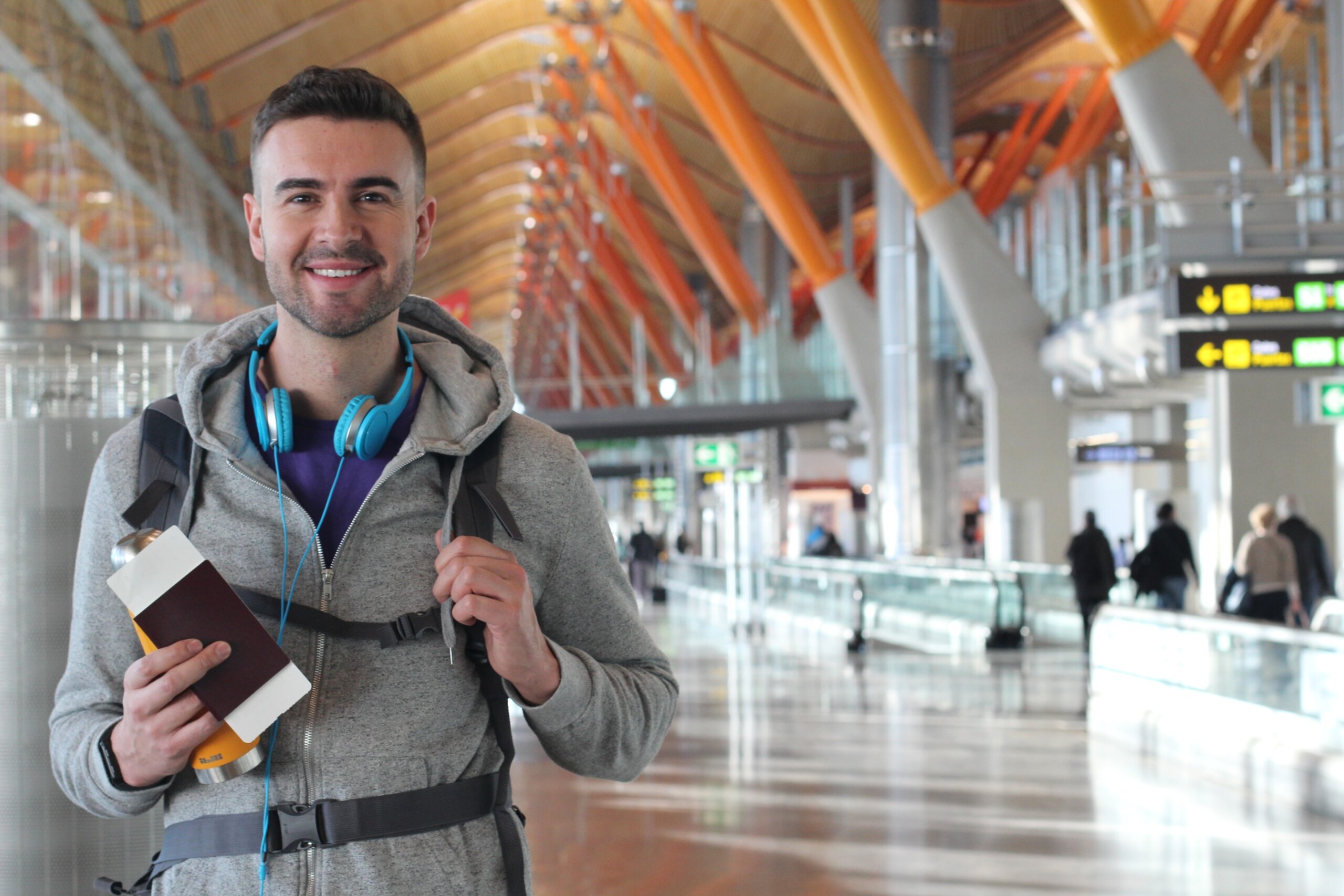 Frequent traveler ready to take off